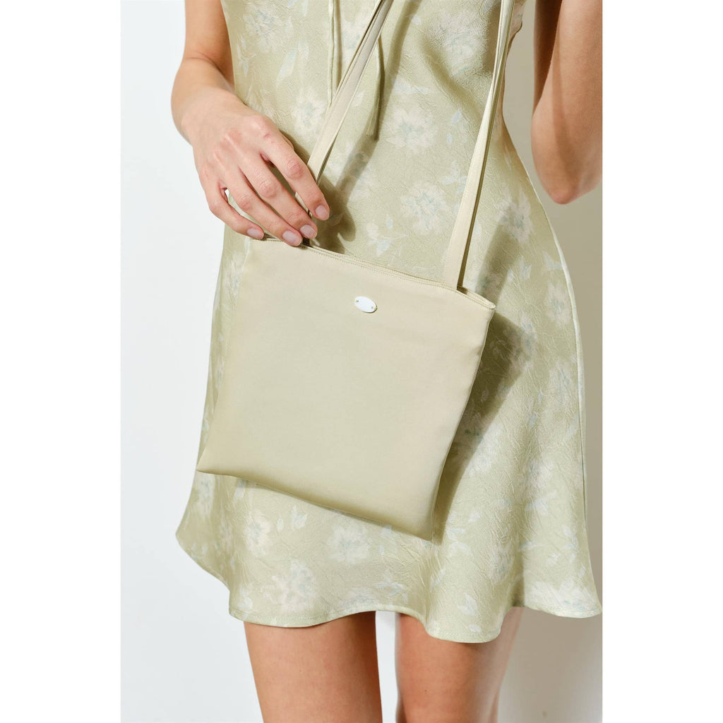 Leda Satin-Finish Tote Bag