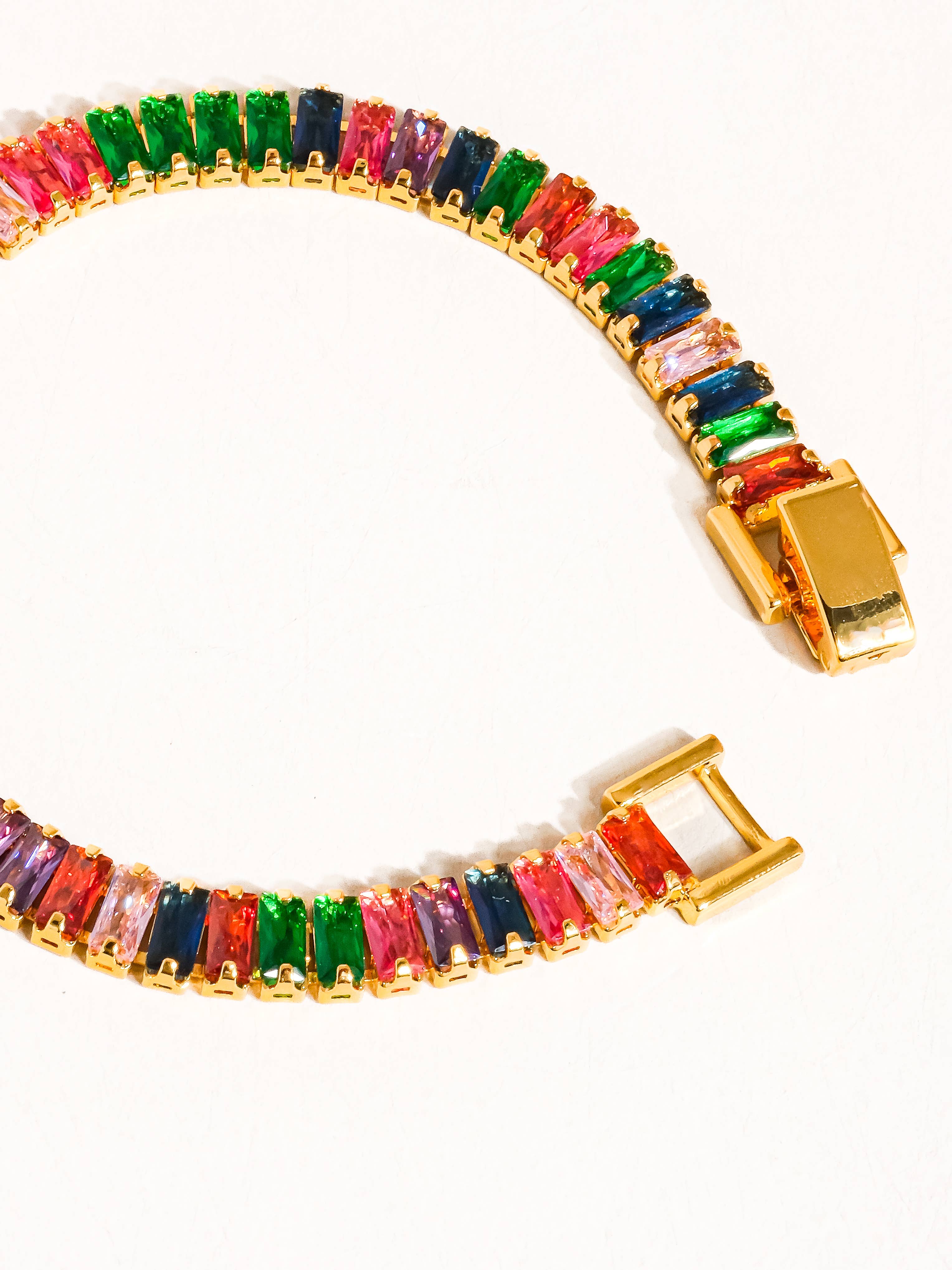 18K GOLD MULTICOLOR CZ BRACELET