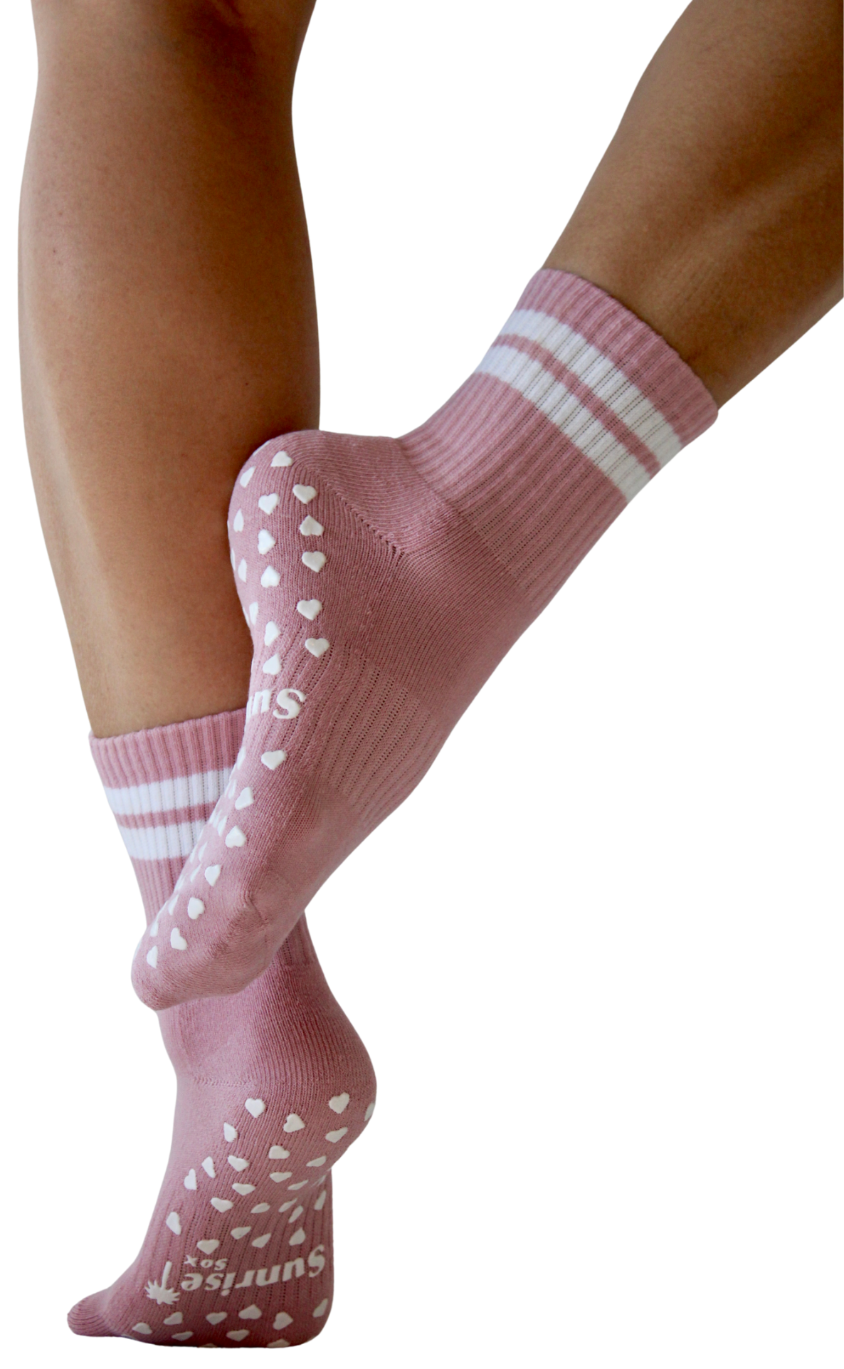 Dusty Rose Grip Socks