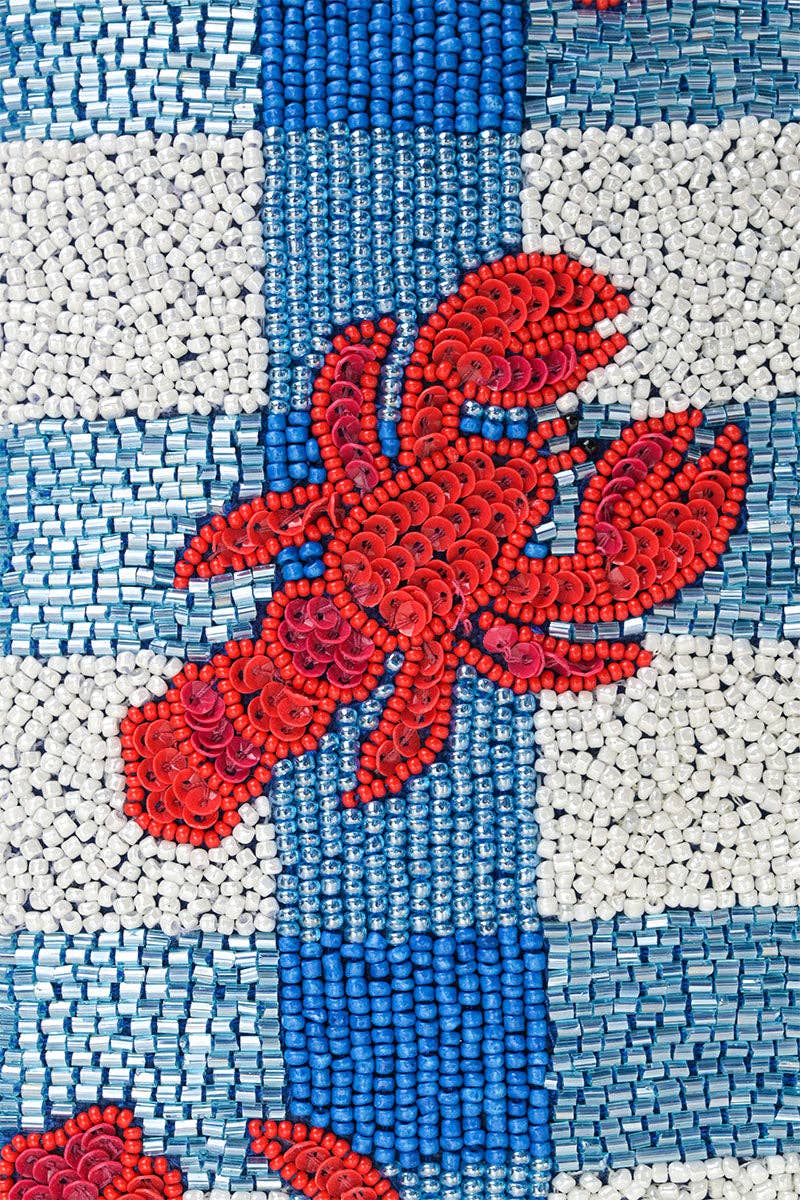 COASTAL CLAW BEADED CLUTCH