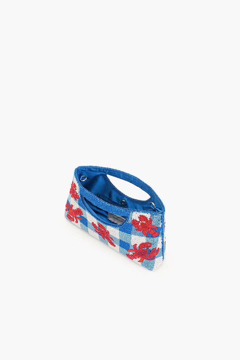 COASTAL CLAW BEADED CLUTCH