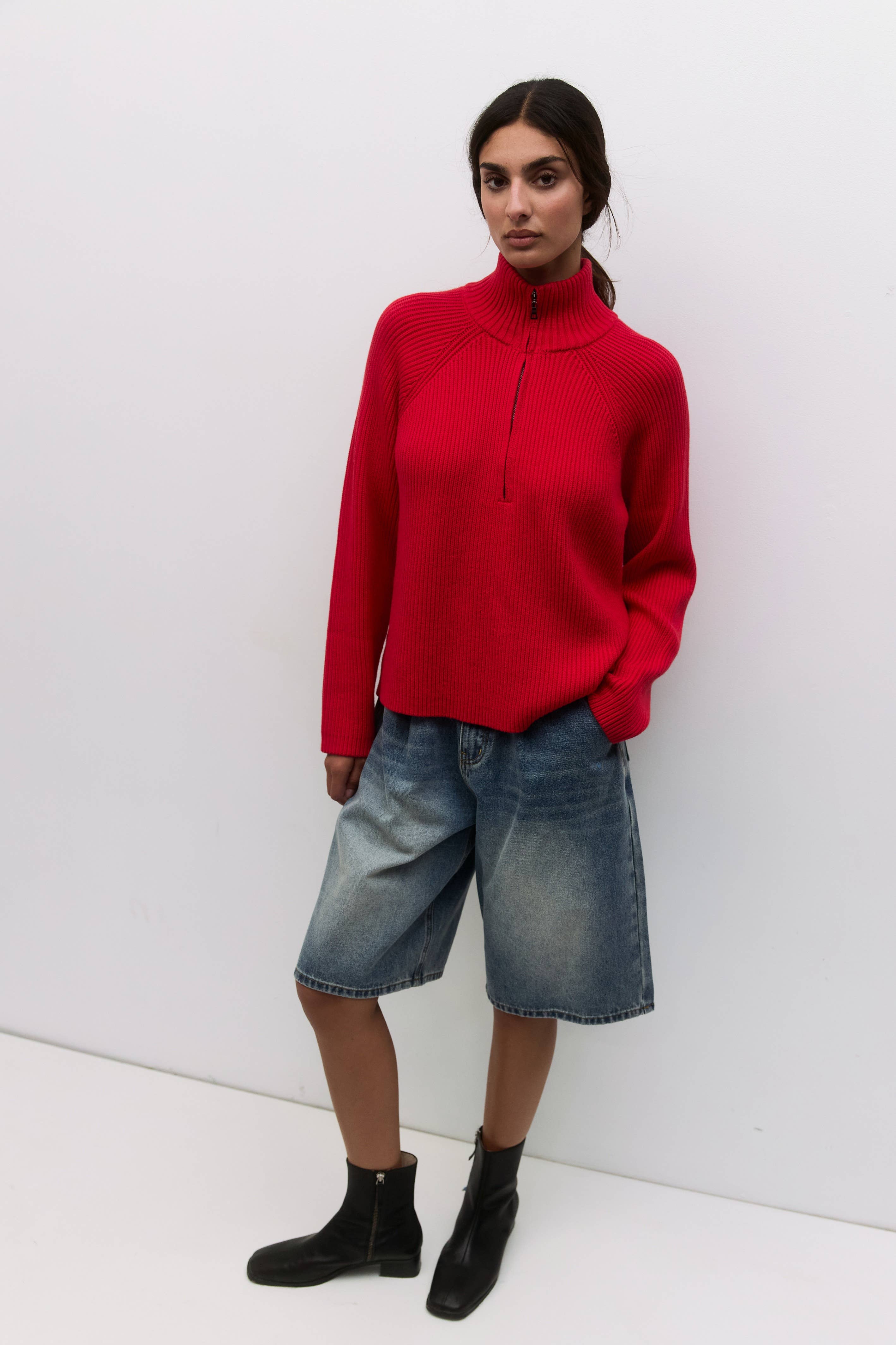 The Jules Sweater | Half-Zip Chunky Sweater