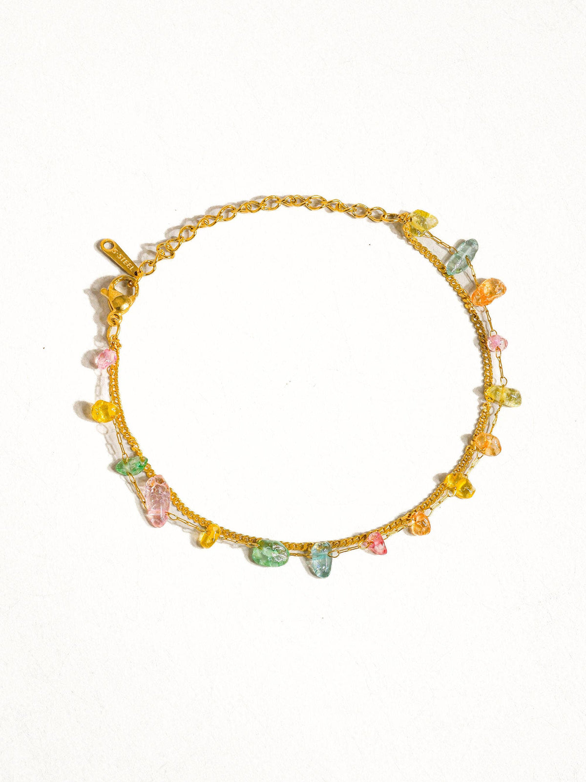 Blakelyn 18K Gold Non-Tarnish CZ Stone Chain Bracelet