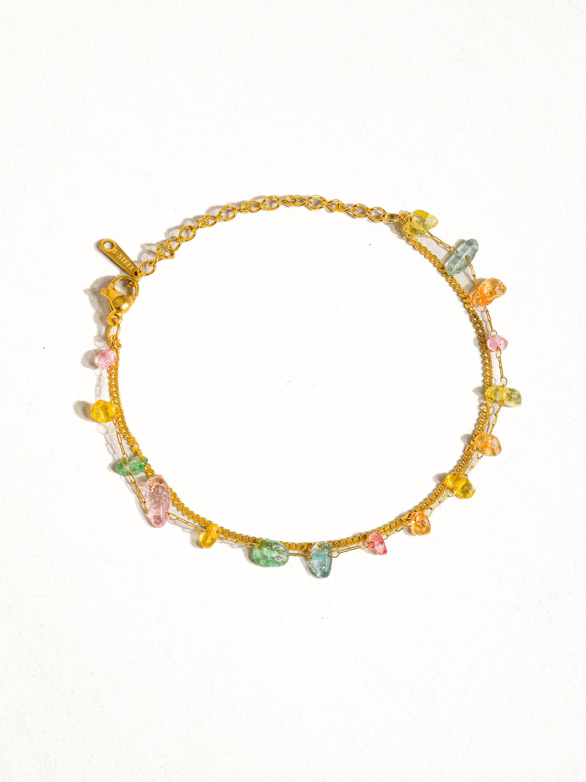 Blakelyn 18K Gold Non-Tarnish CZ Stone Chain Bracelet