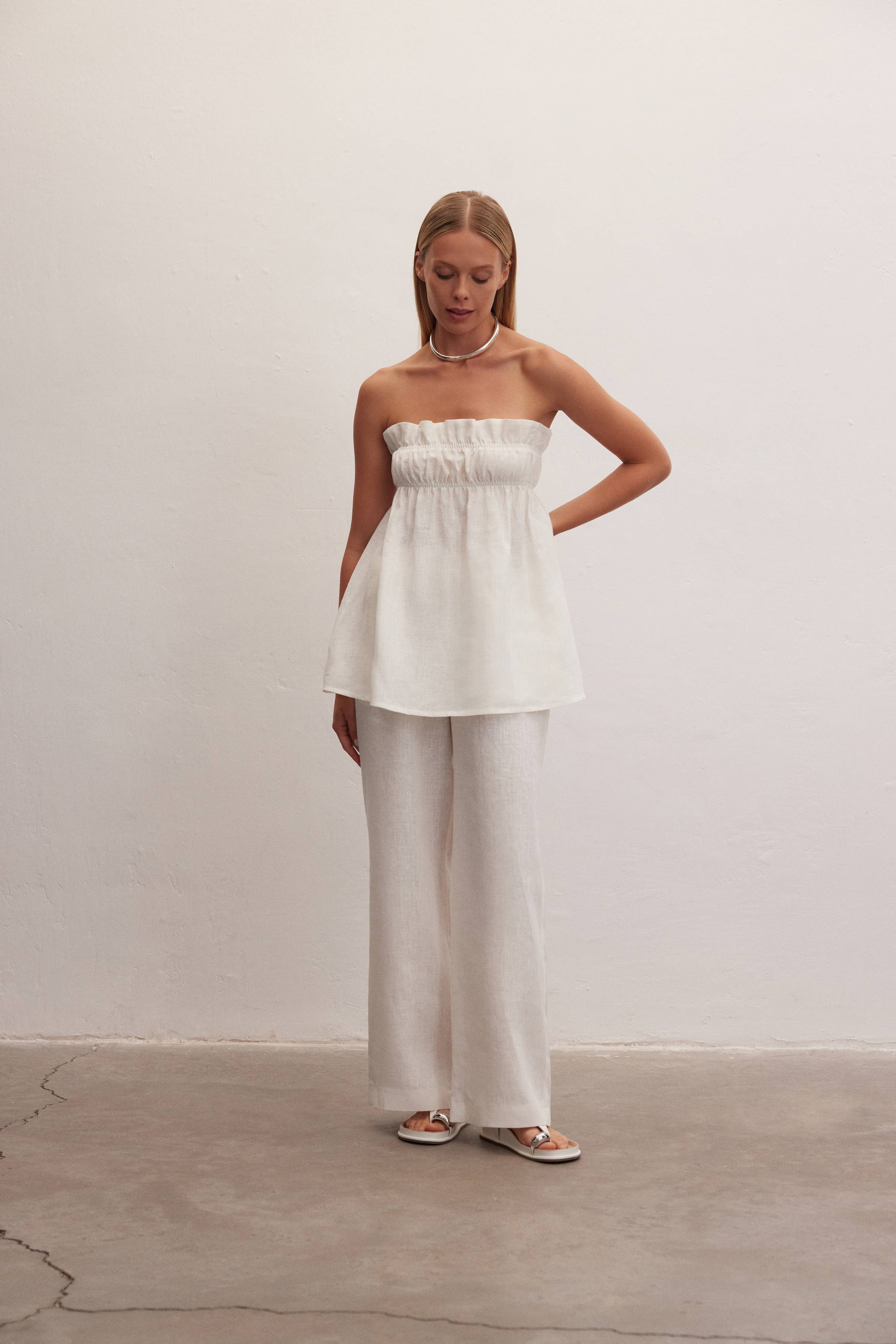 Breeze | Linen Babydoll Top