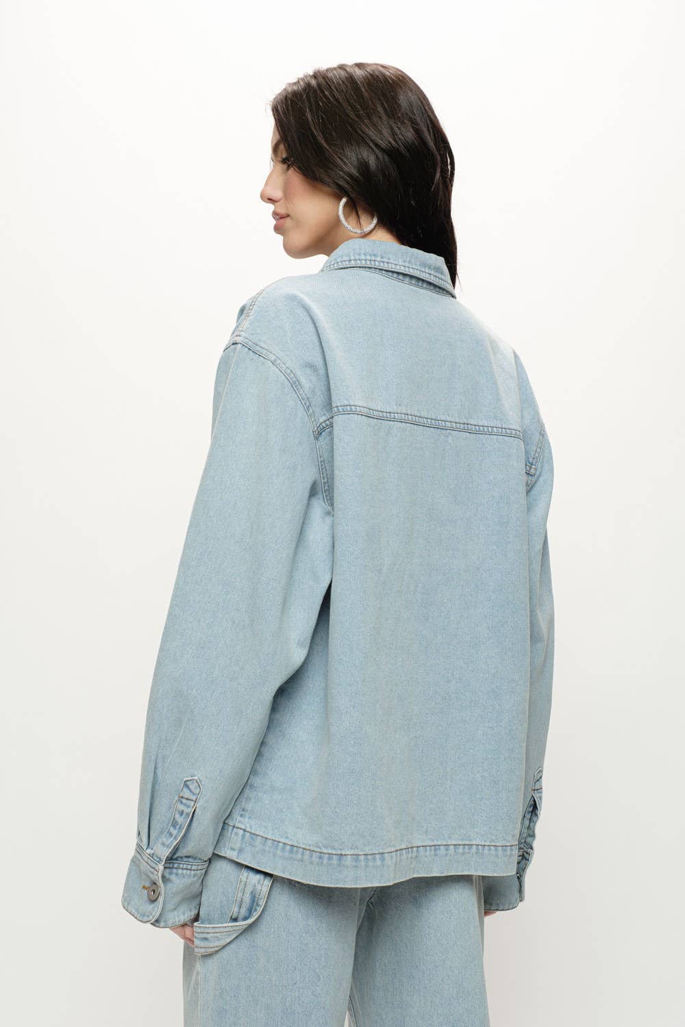 Denim Cargo Overshirt