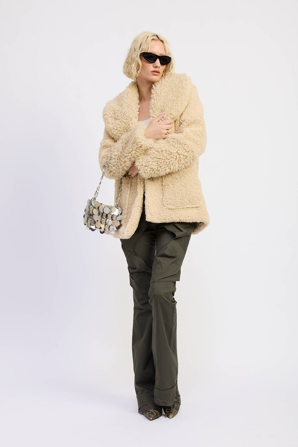 Fur Trimmed Fleece Jacket With Packets