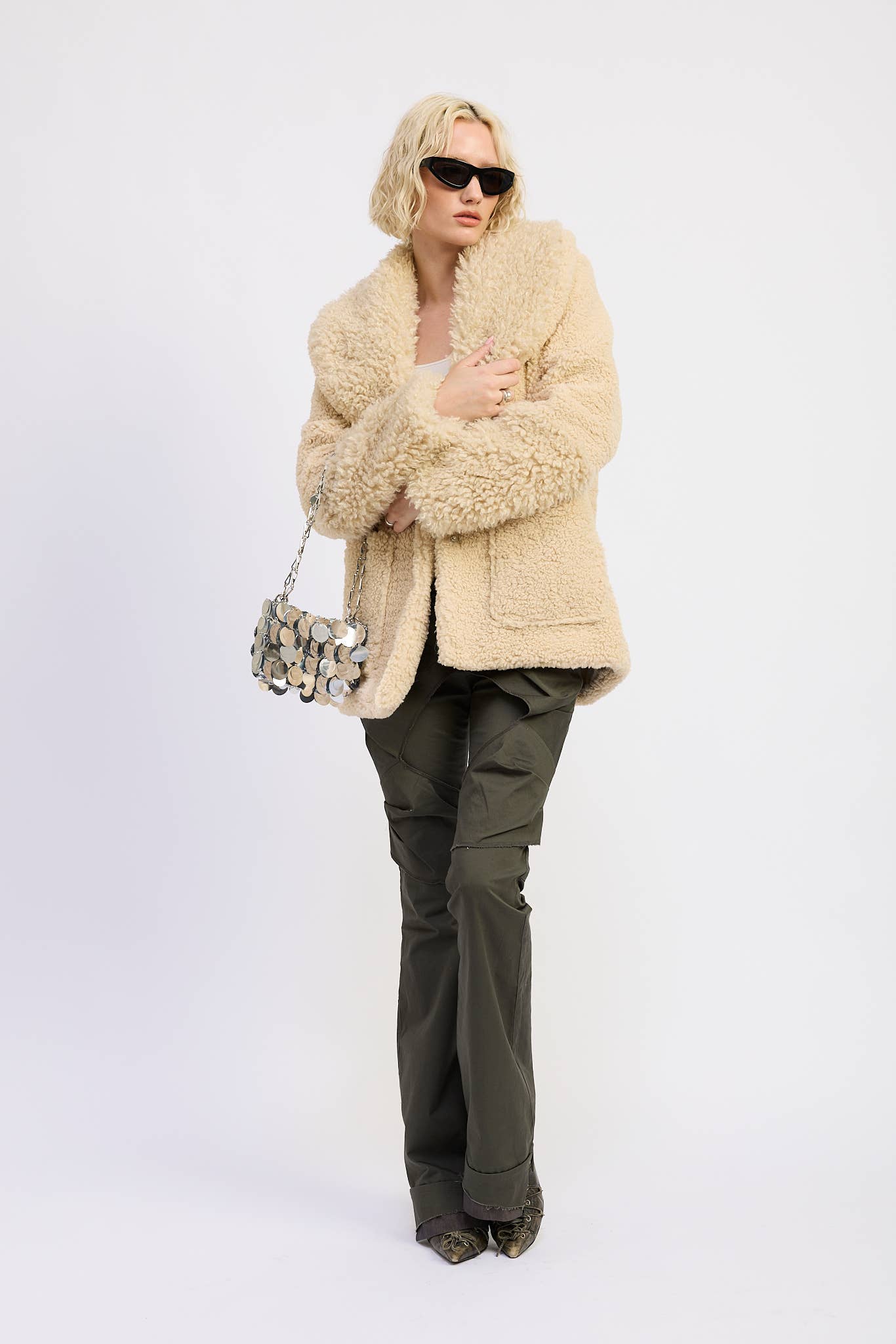 Fur Trimmed Fleece Jacket With Packets