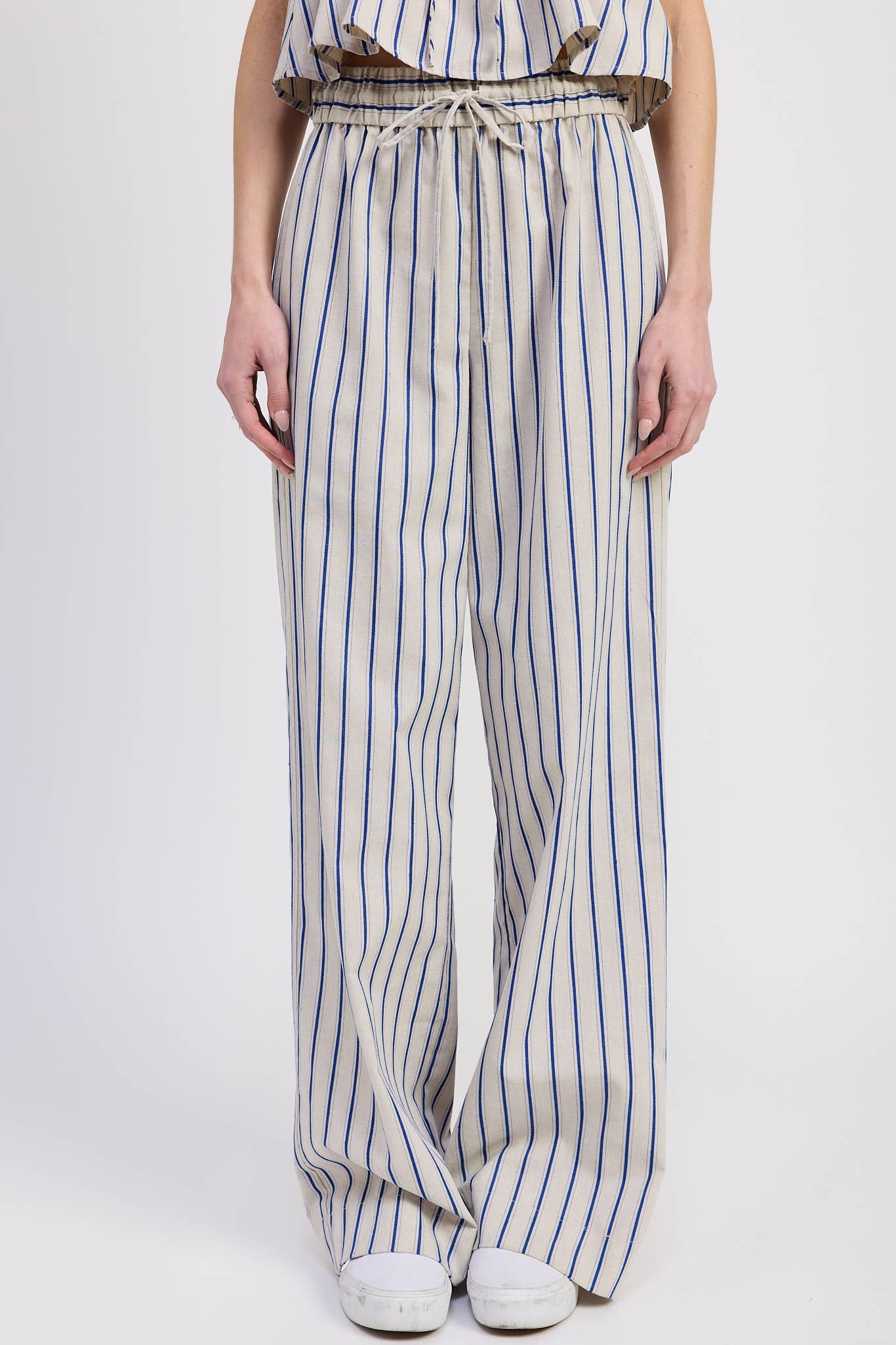 STRIPED LONG LOUNGE PANTS