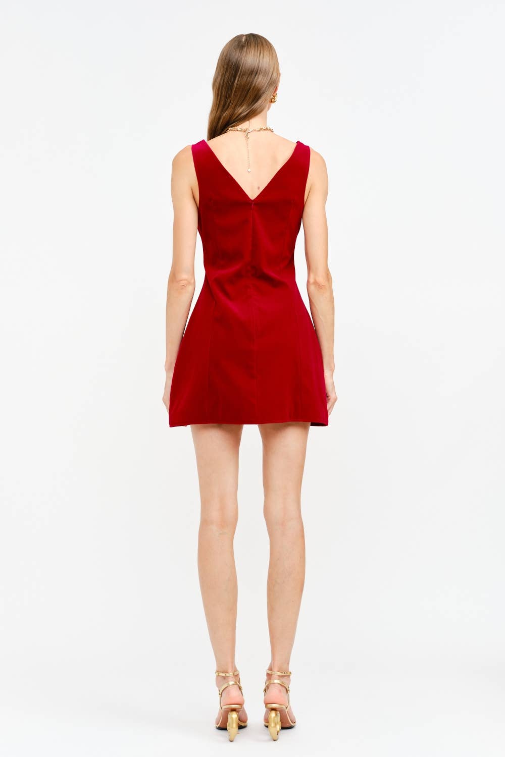 Carmine Velvet Dress