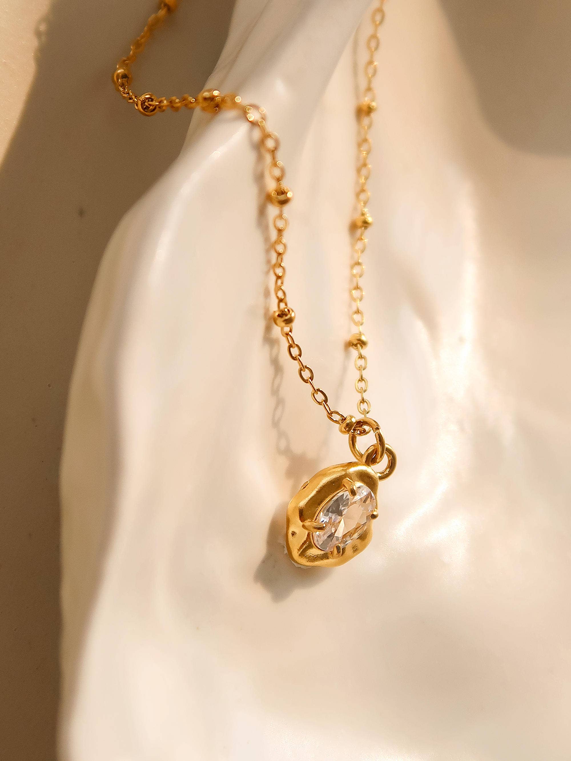 Ryleigh 18K Gold Non-Tarnish Petite CZ Necklace
