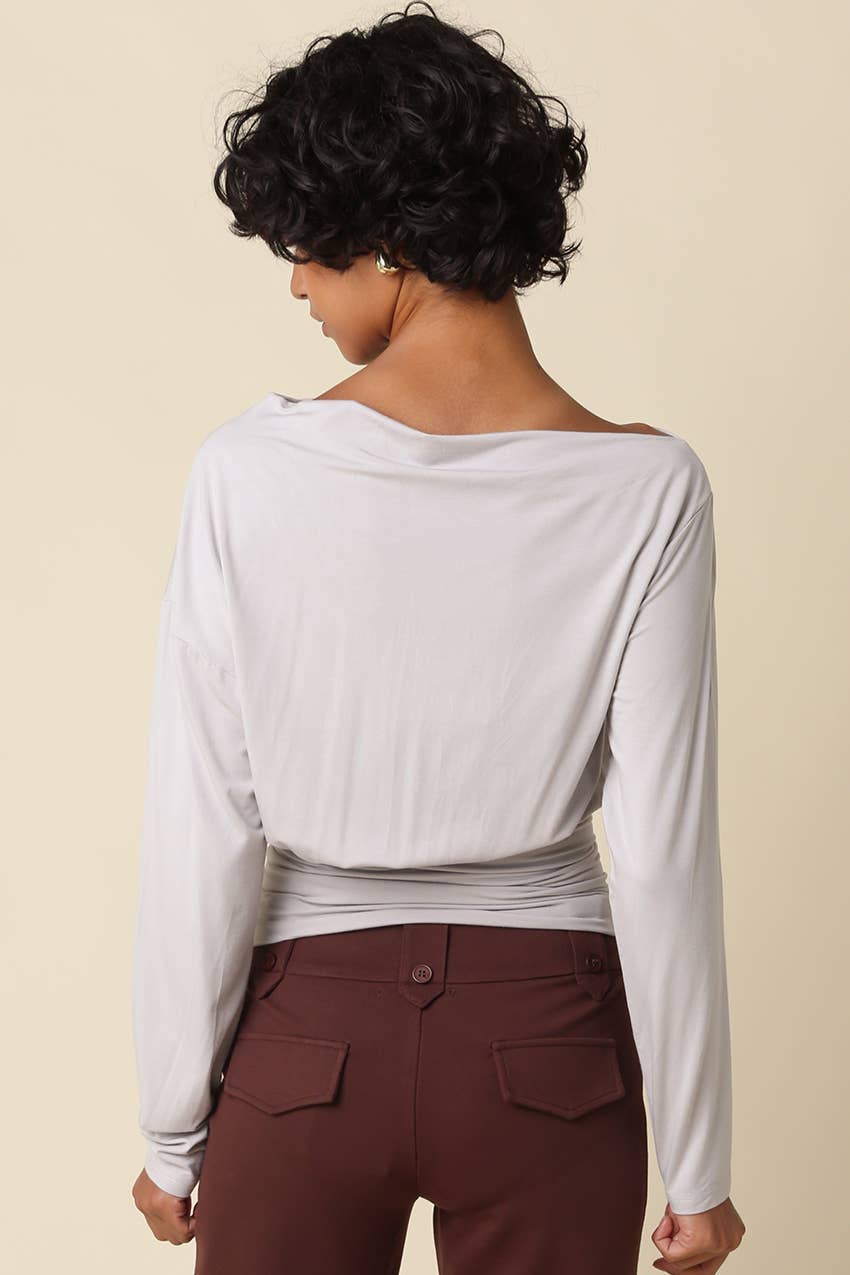 HELEN DRAPED WAIST TOP
