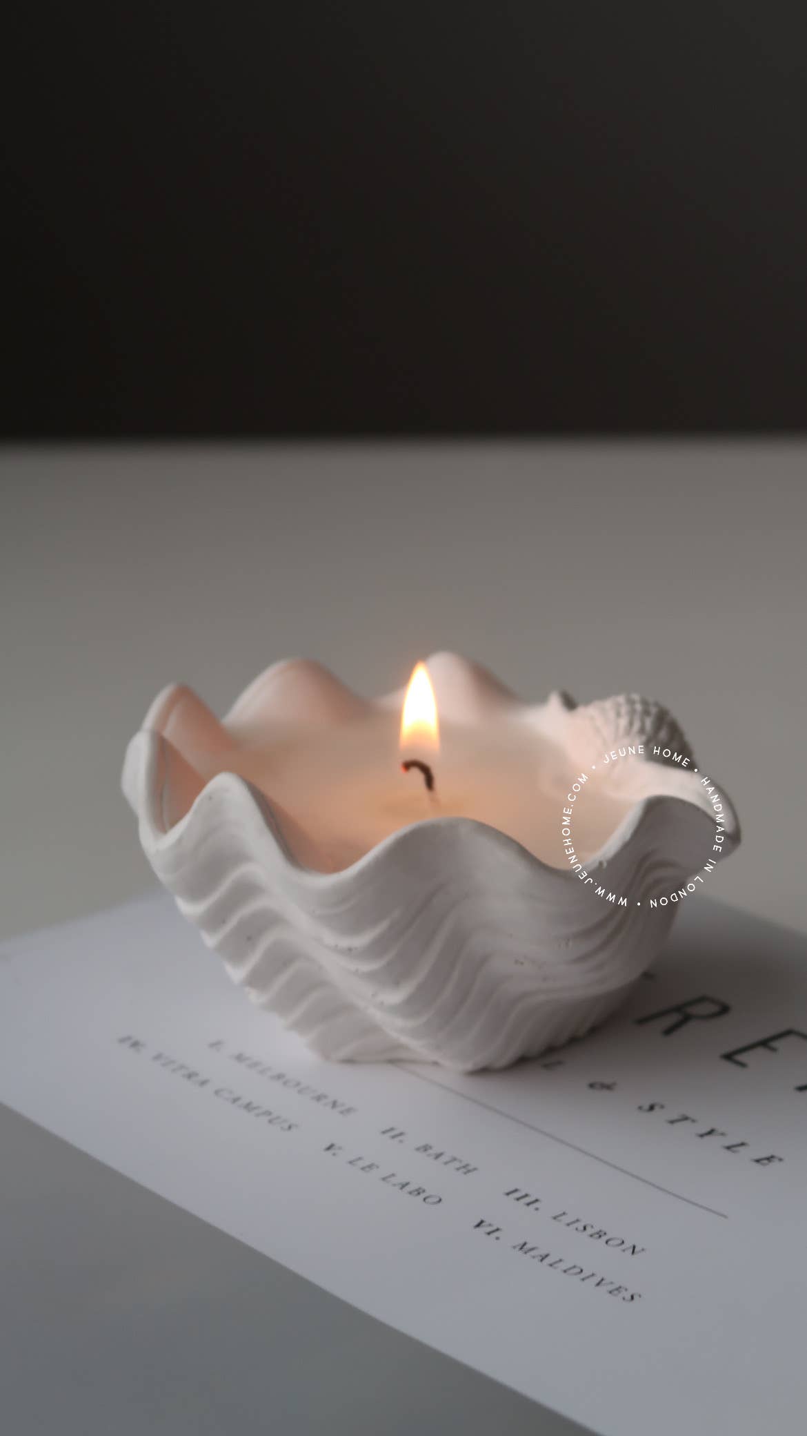 Mini clam shell - custom scented candle | Summer candle 