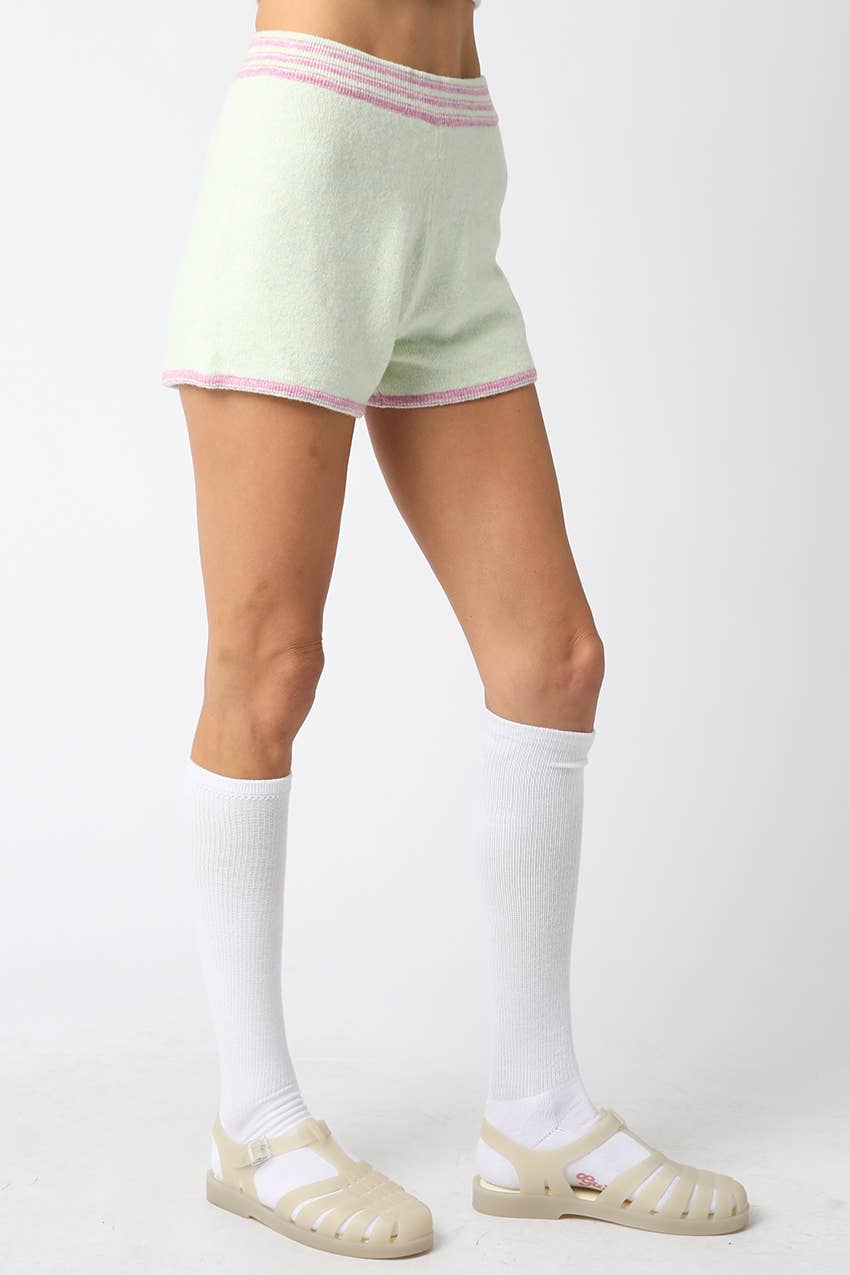 CARLA CONTRAST KNIT SHORTS