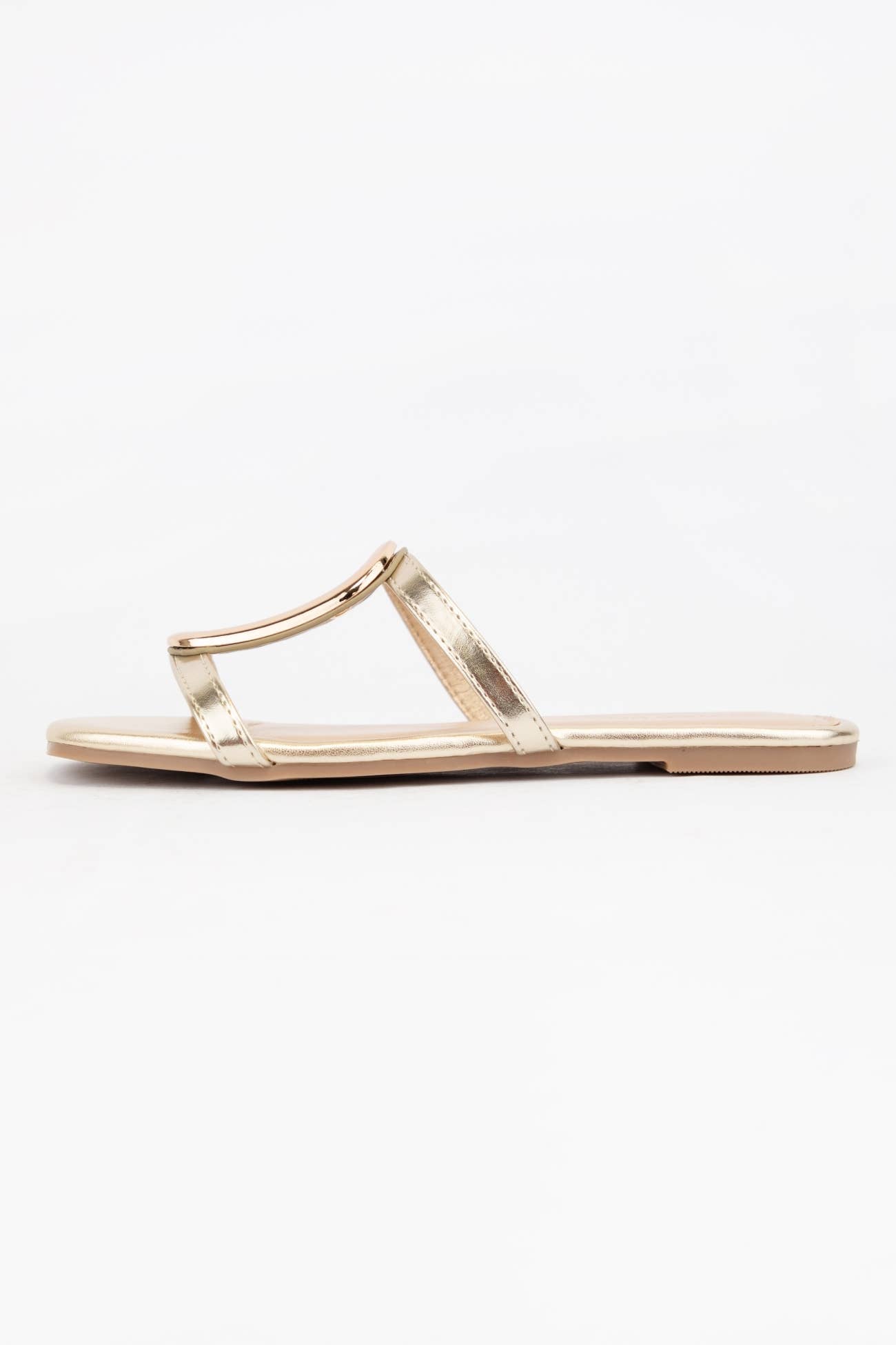 BARSA-01 GOLDEN EMBELLISHMENT DOUBLE STRAP SANDAL