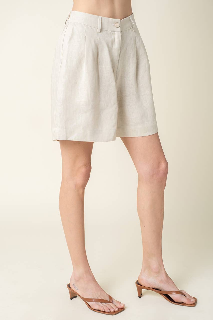 LAMI ESSENTIAL FLOW LINEN SHORTS
