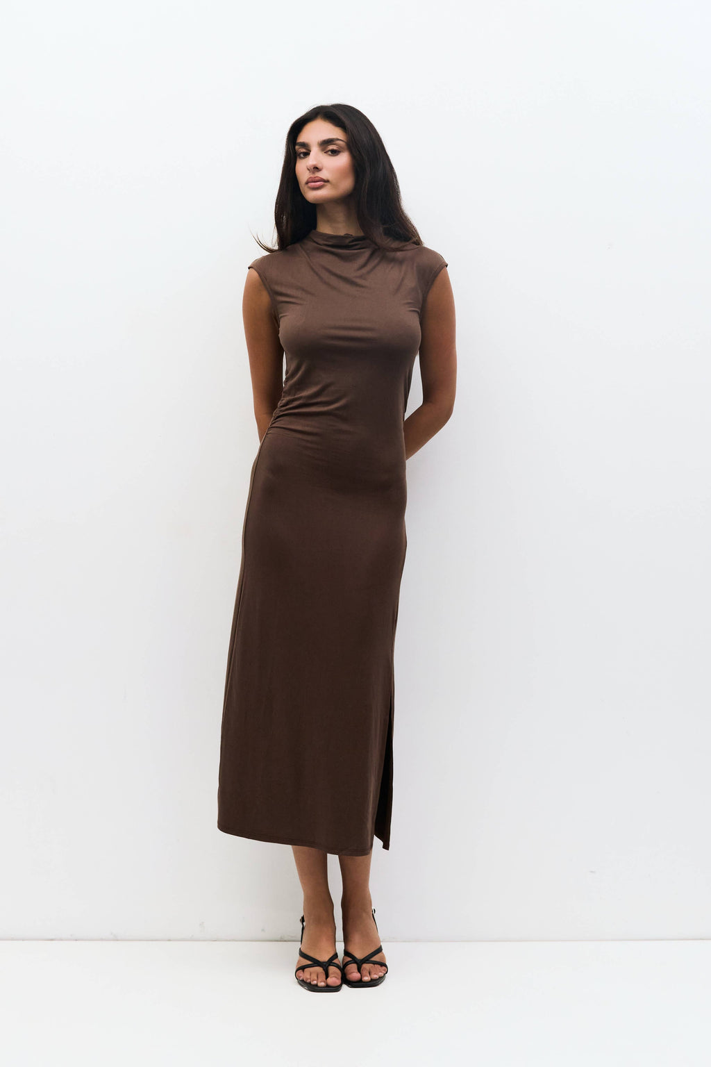 The Felicia Dress | Cowl Mock Neck Bodycon Dress