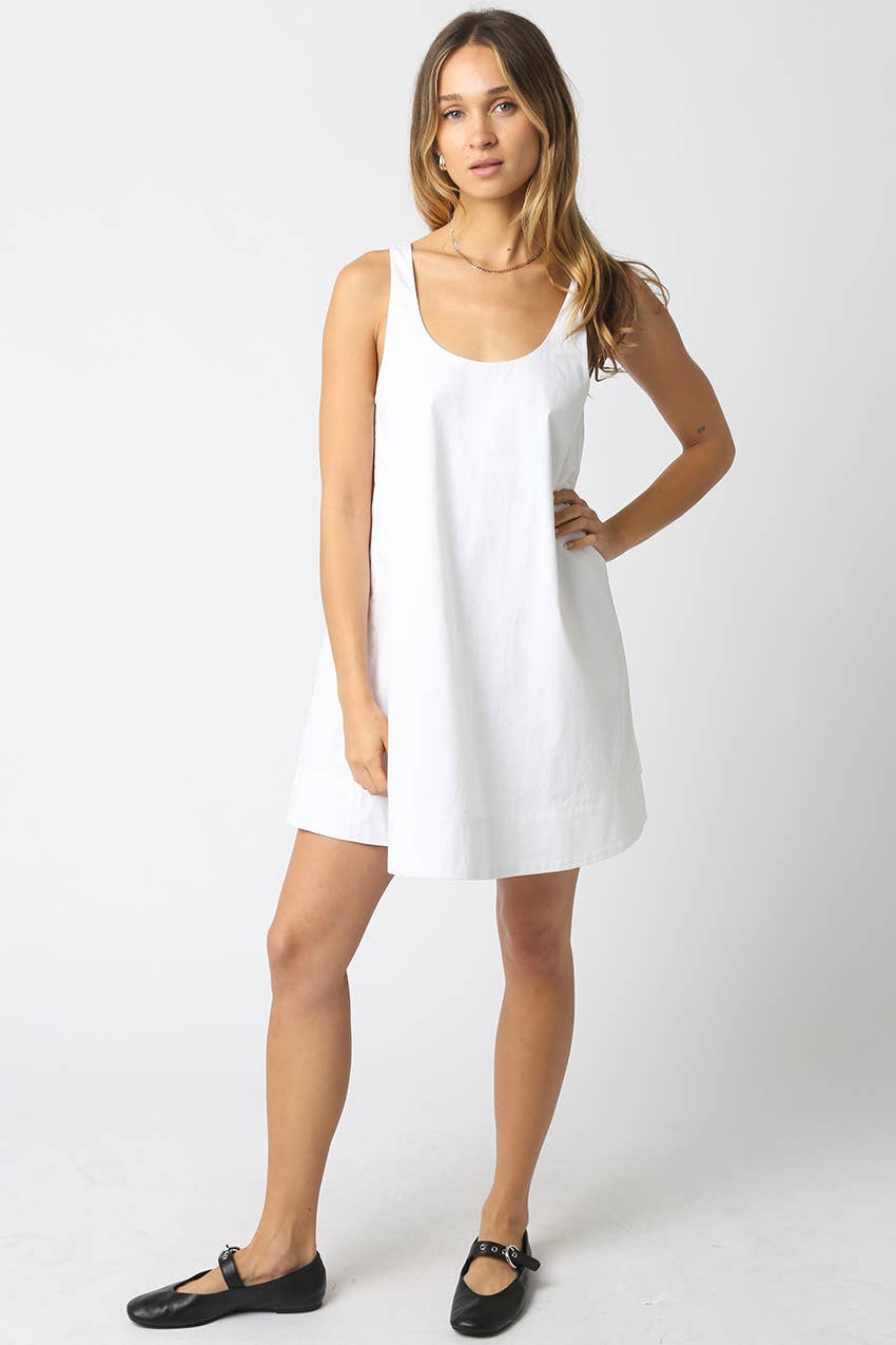 ARIEL SLEEVELESS SWING MINI DRESS
