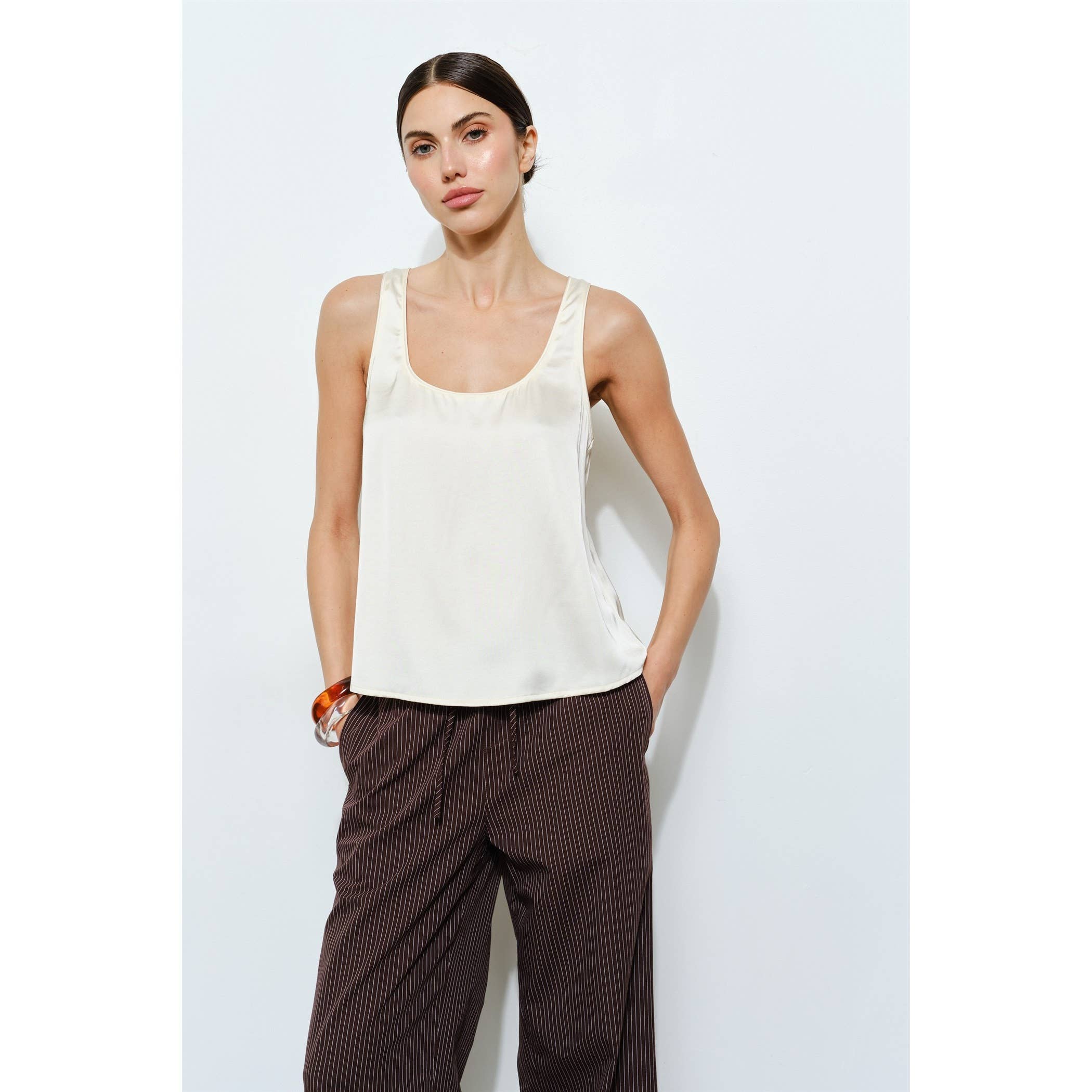 Cordova Satin Scoop Neck Tank