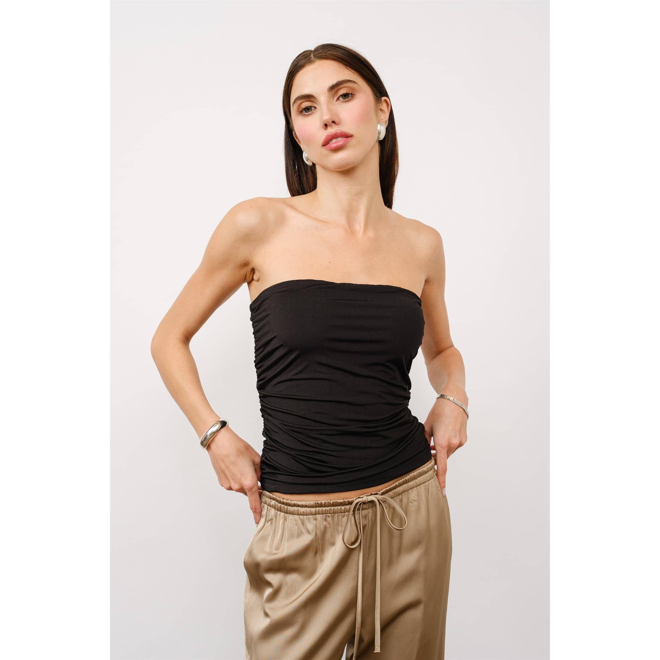 Juliet Ruched Tube Top