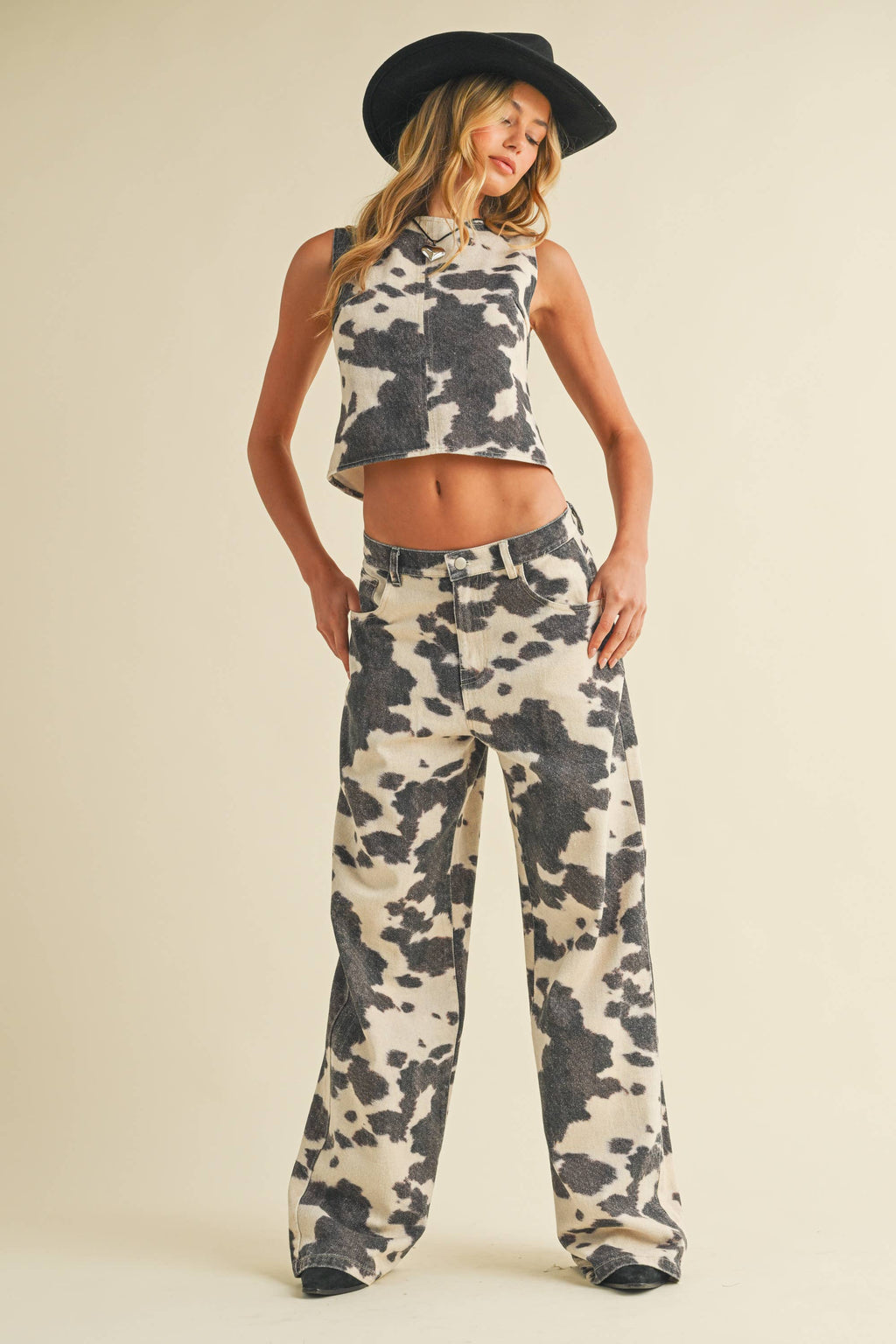 Cow Print Pants