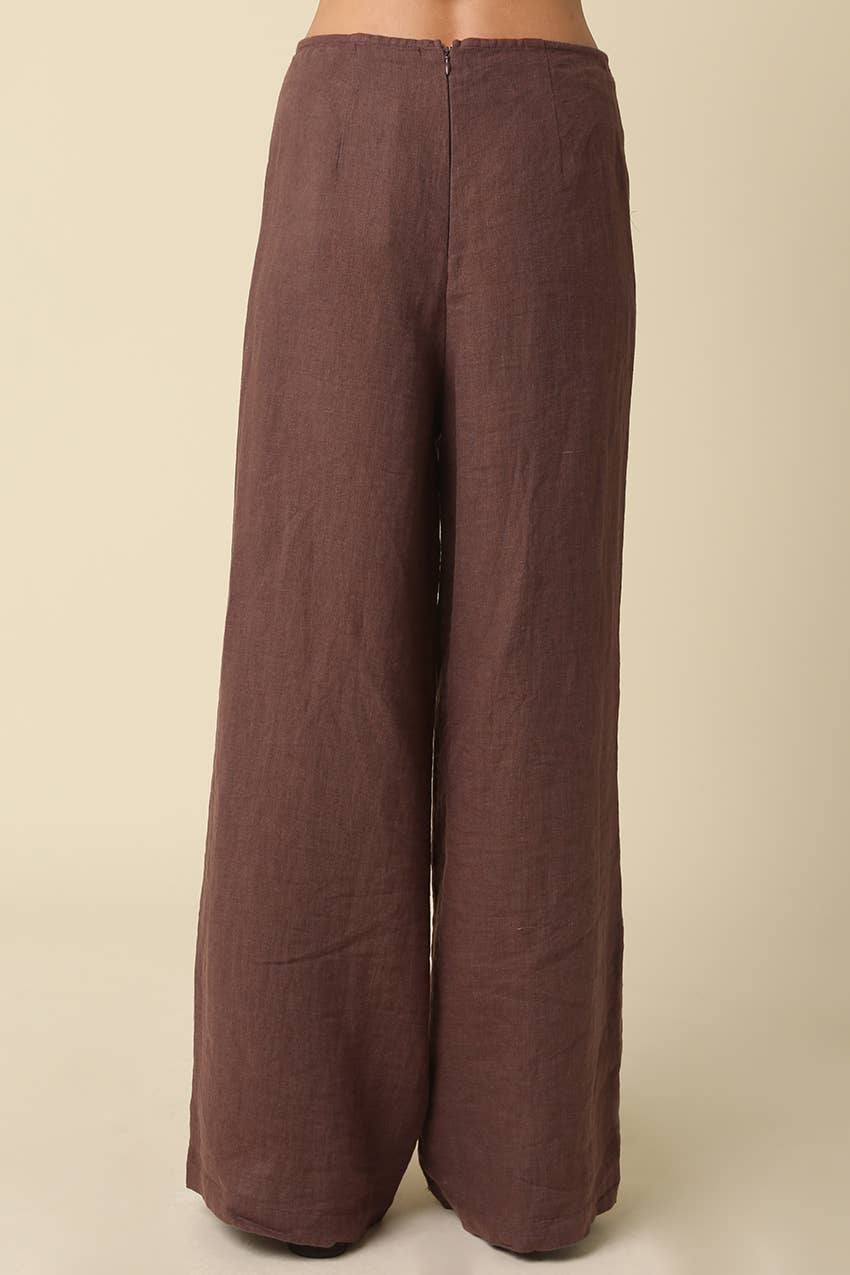 Rita Wide-Leg Linen Pants