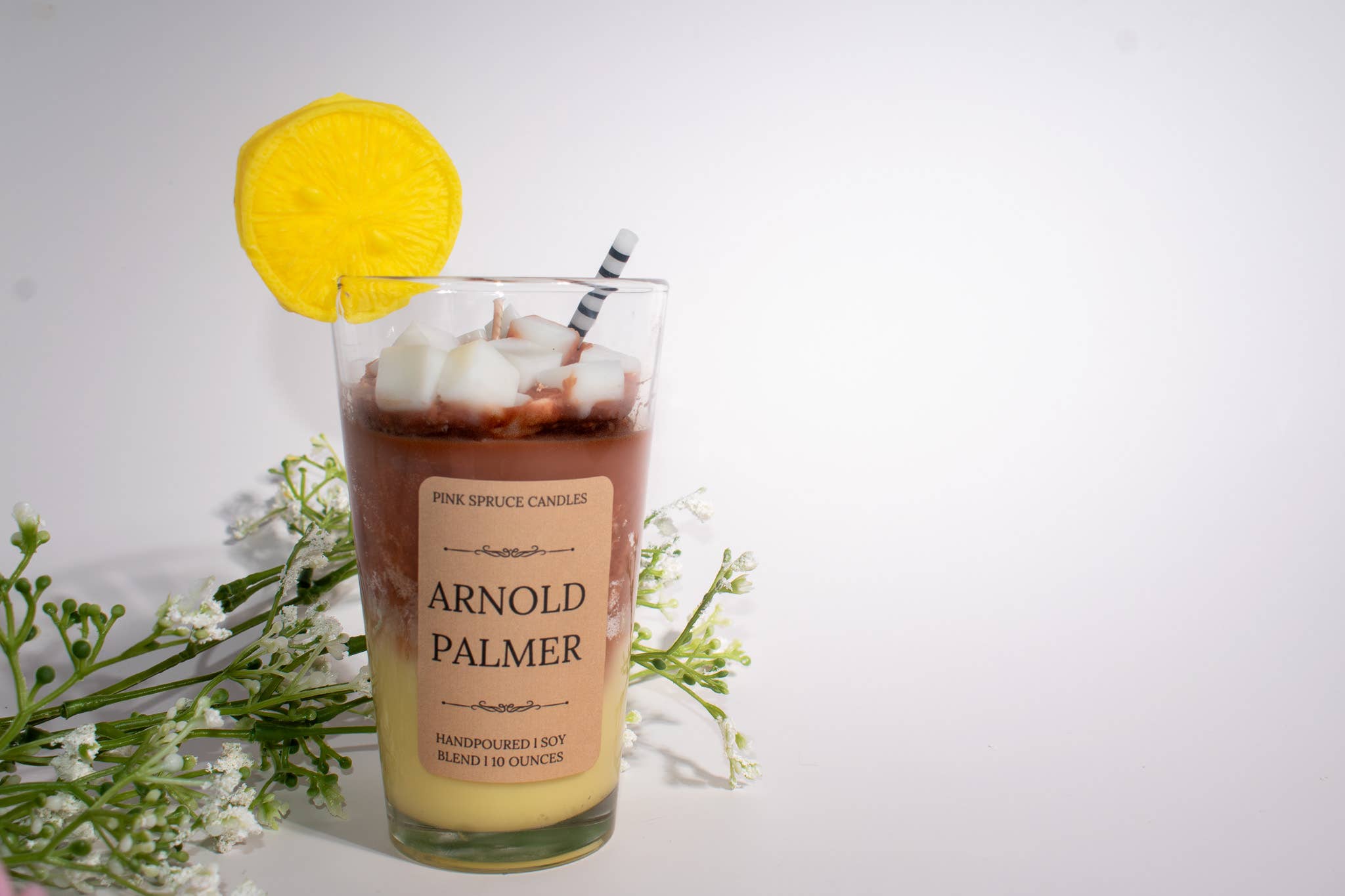 Ice Tea Lemonade Candle - Hand poured soy blend wax