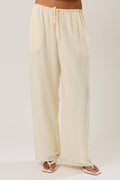 MID RISE WIDE LONG PANTS