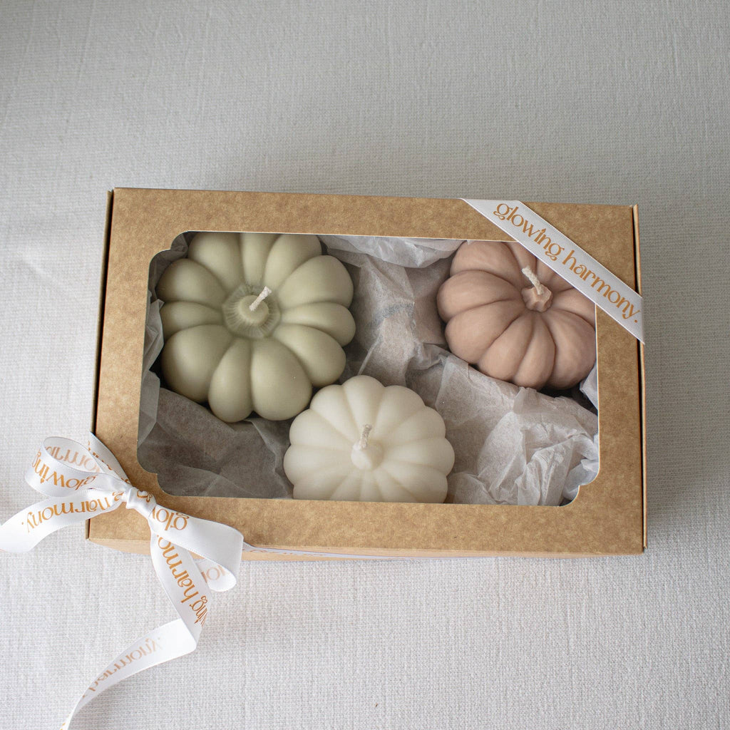 Pumpkin Fall Candle Set, Fall Home Decor