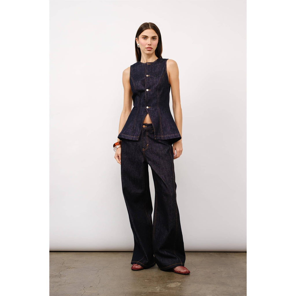 Scarlett Tailored Denim Vest