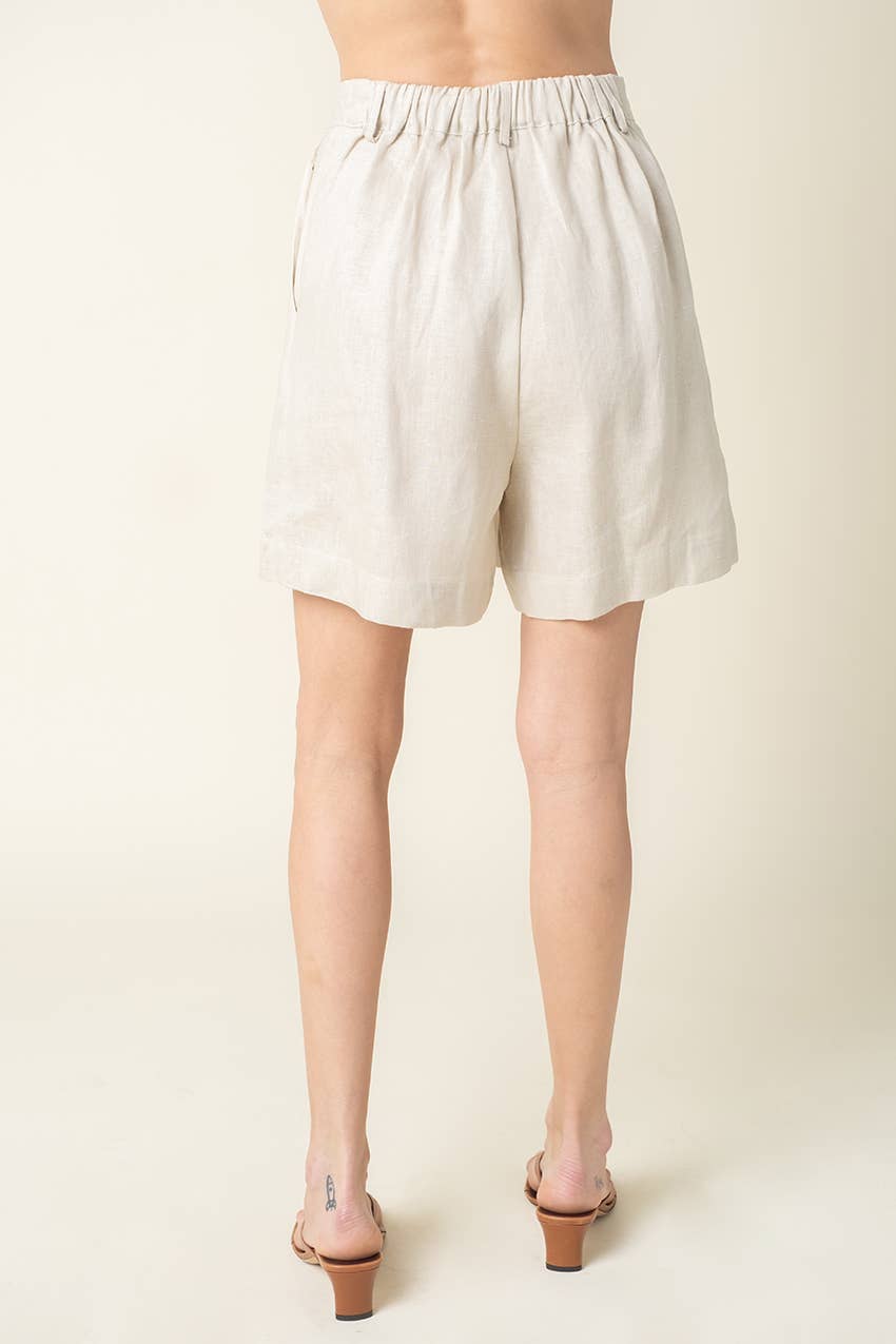 LAMI ESSENTIAL FLOW LINEN SHORTS