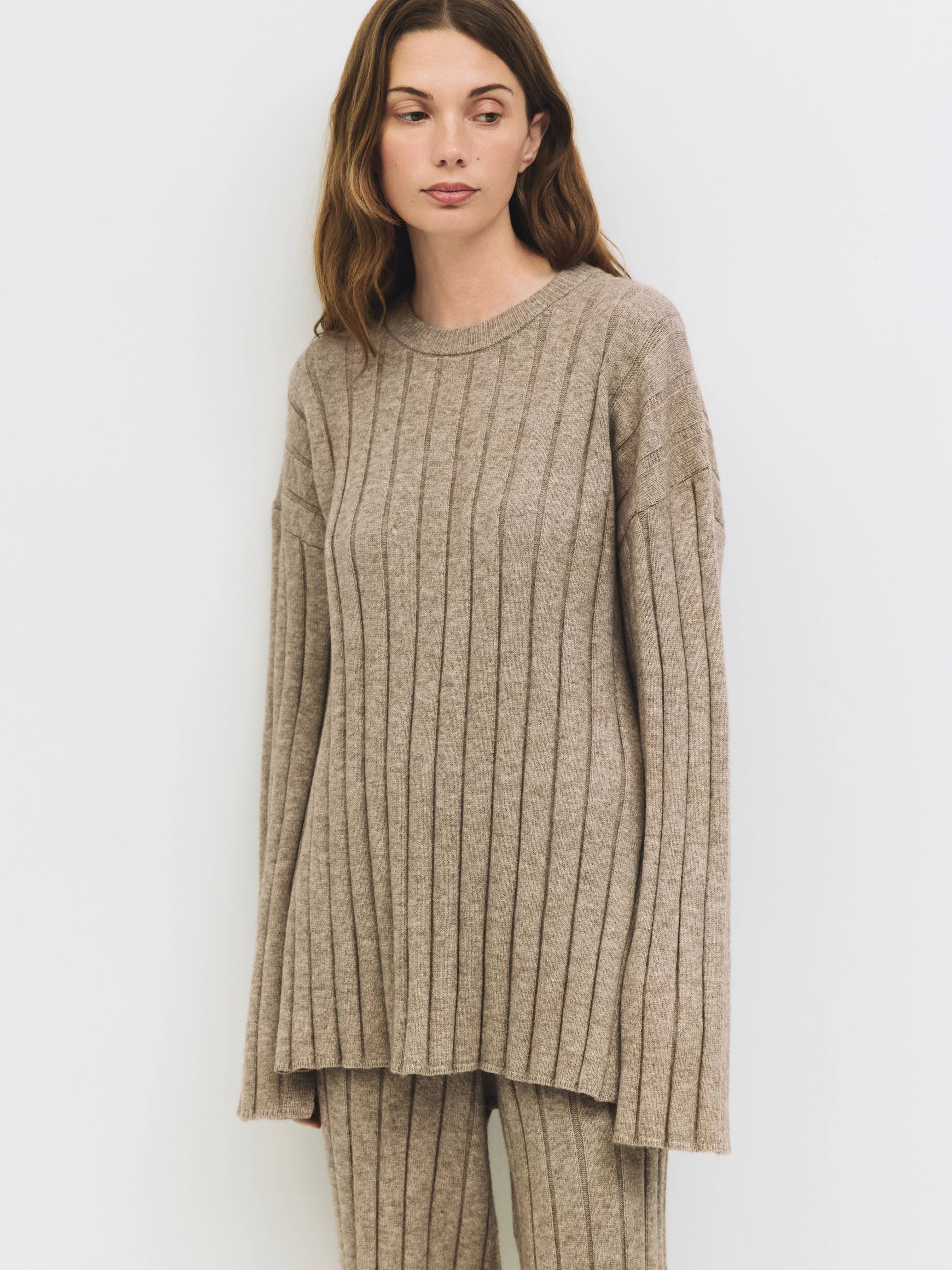 The Dakota Sweater | Ribbed Knit Lounge Sweater