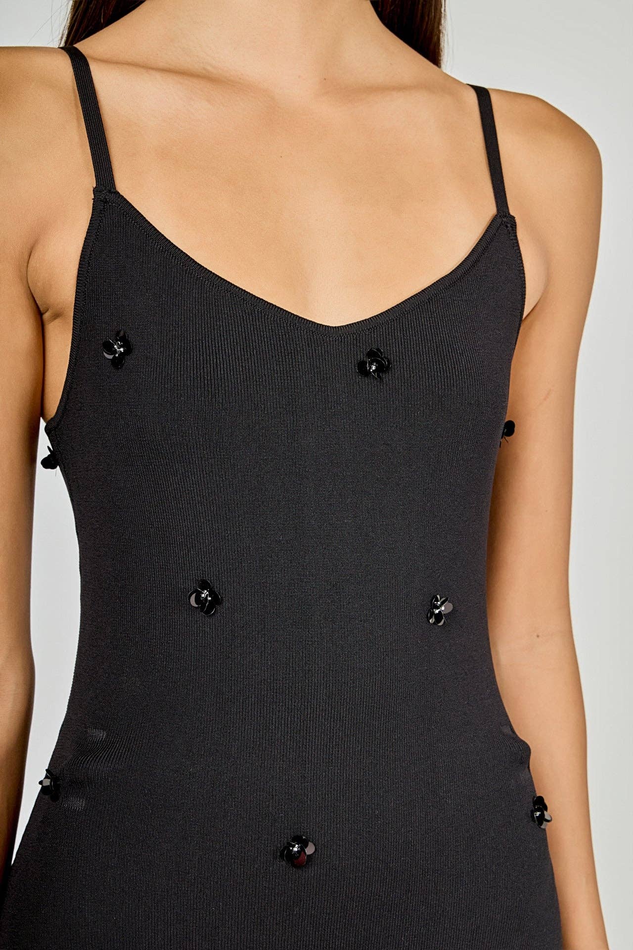 Embellished Knit Midi Dress