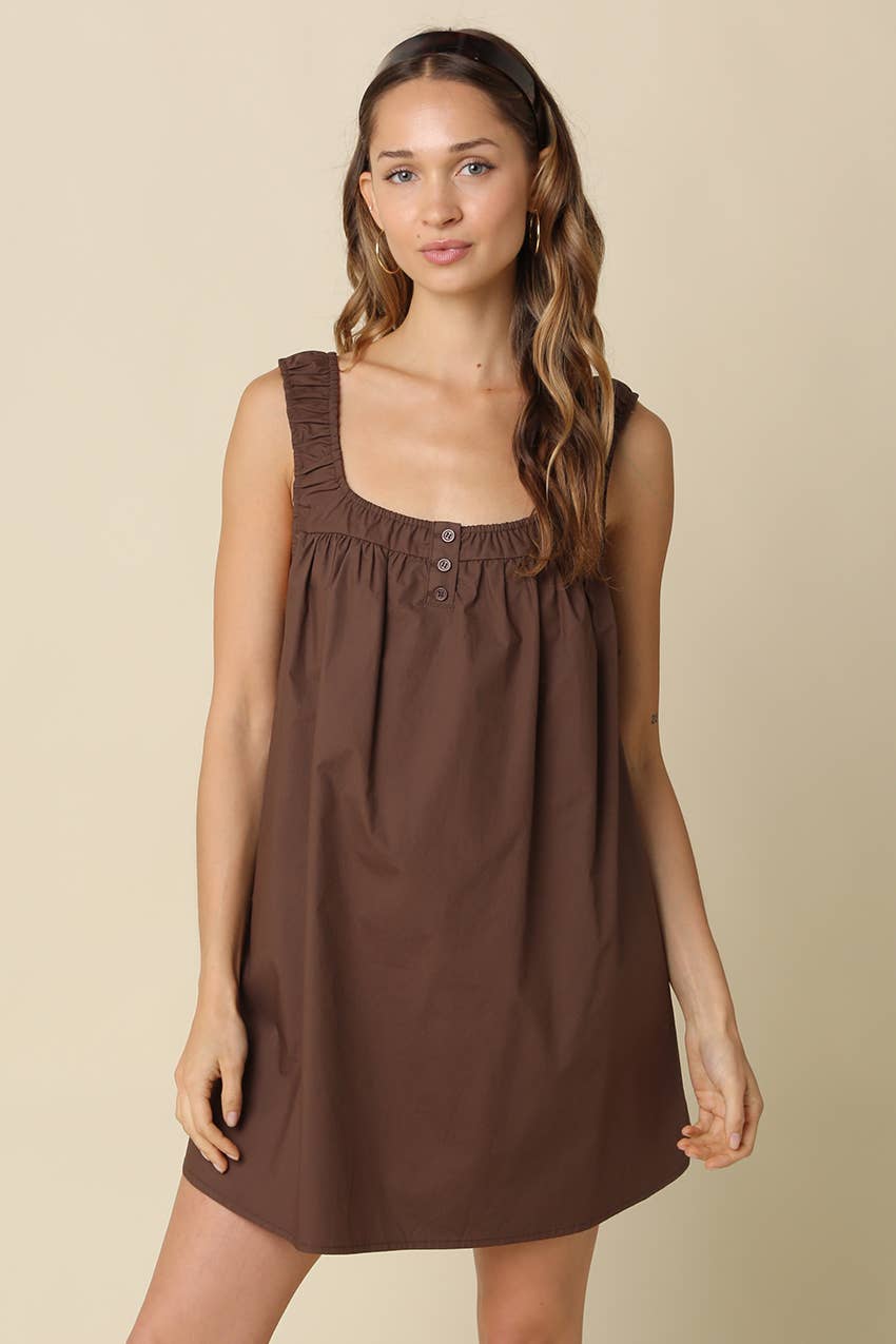 FFINN COTTON SWING MINI DRESS