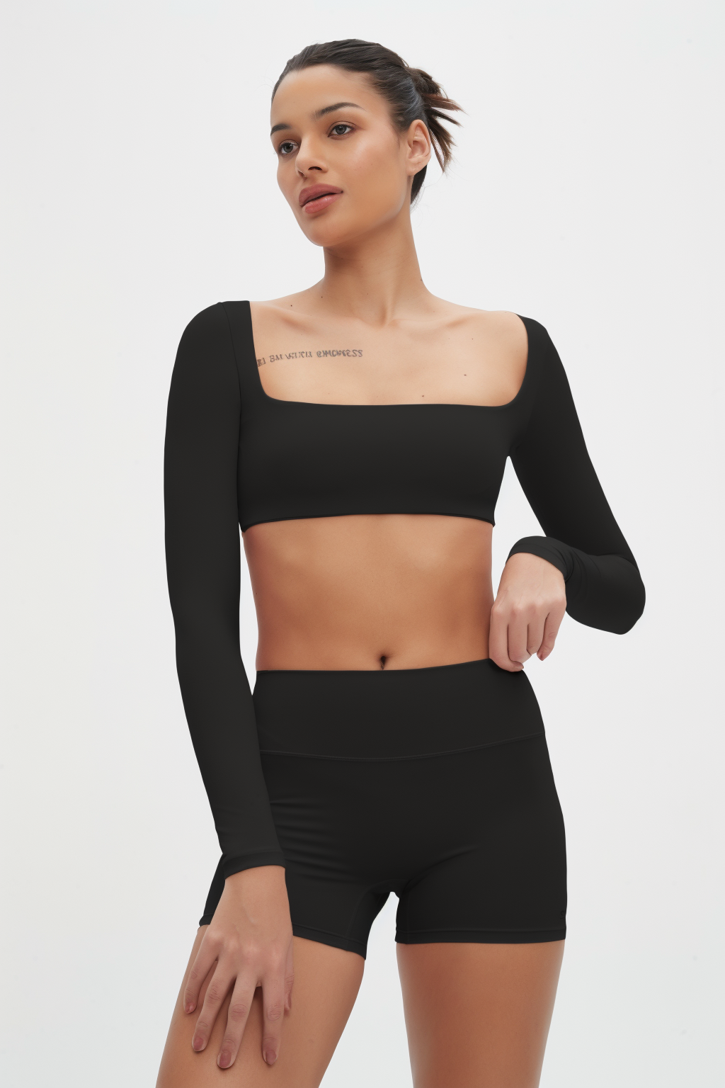 Nikki Long Sleeve Super Crop Top
