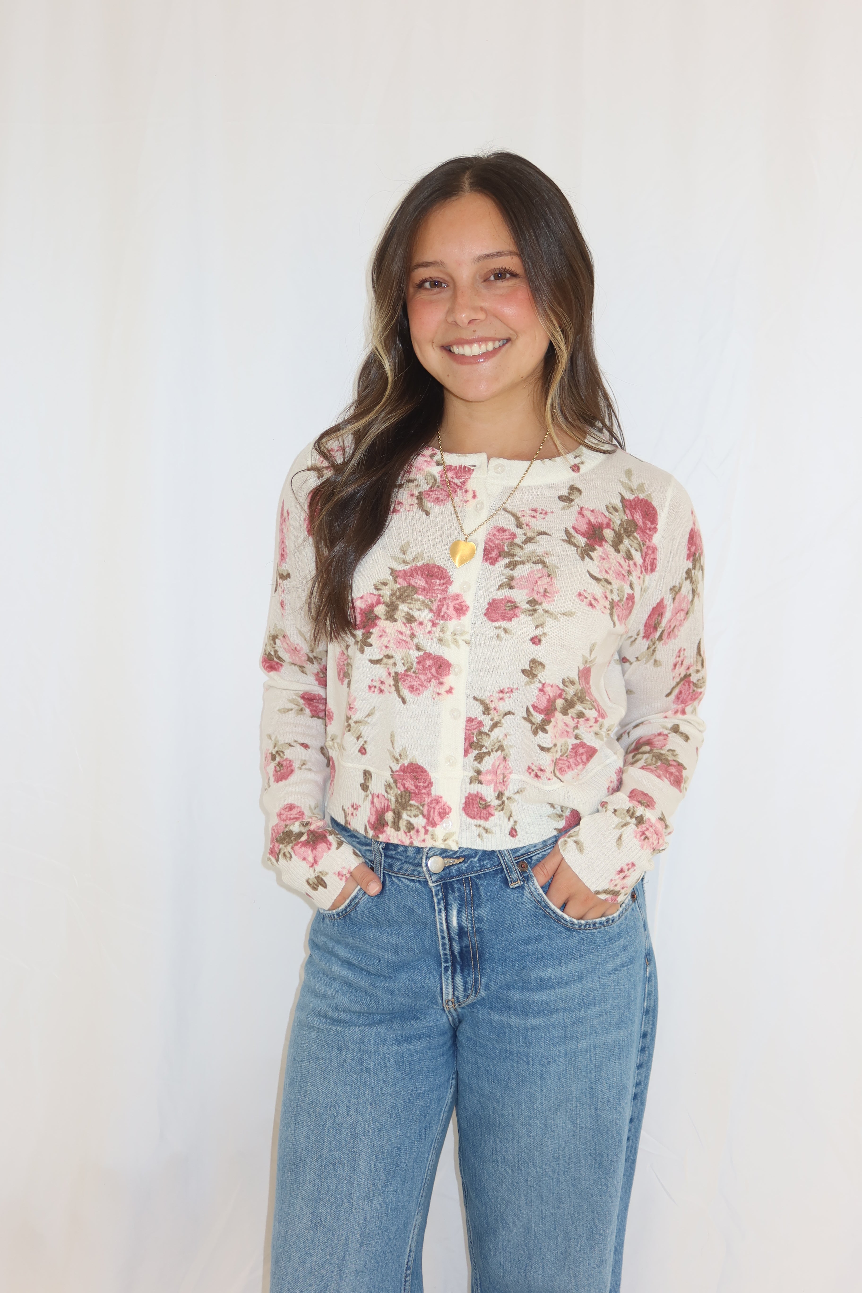 Nola Floral Knit Cardigan