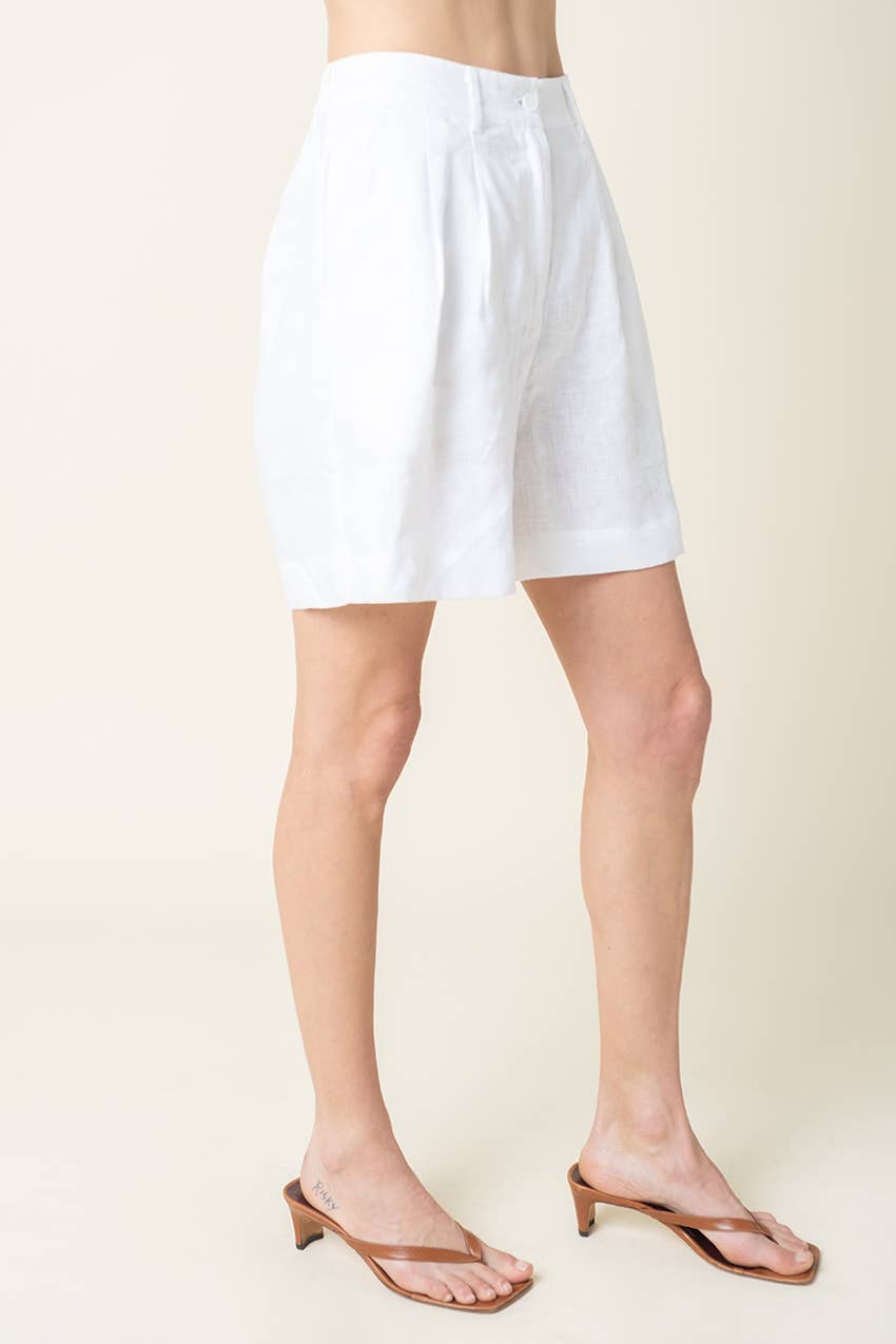 LAMI ESSENTIAL FLOW LINEN SHORTS