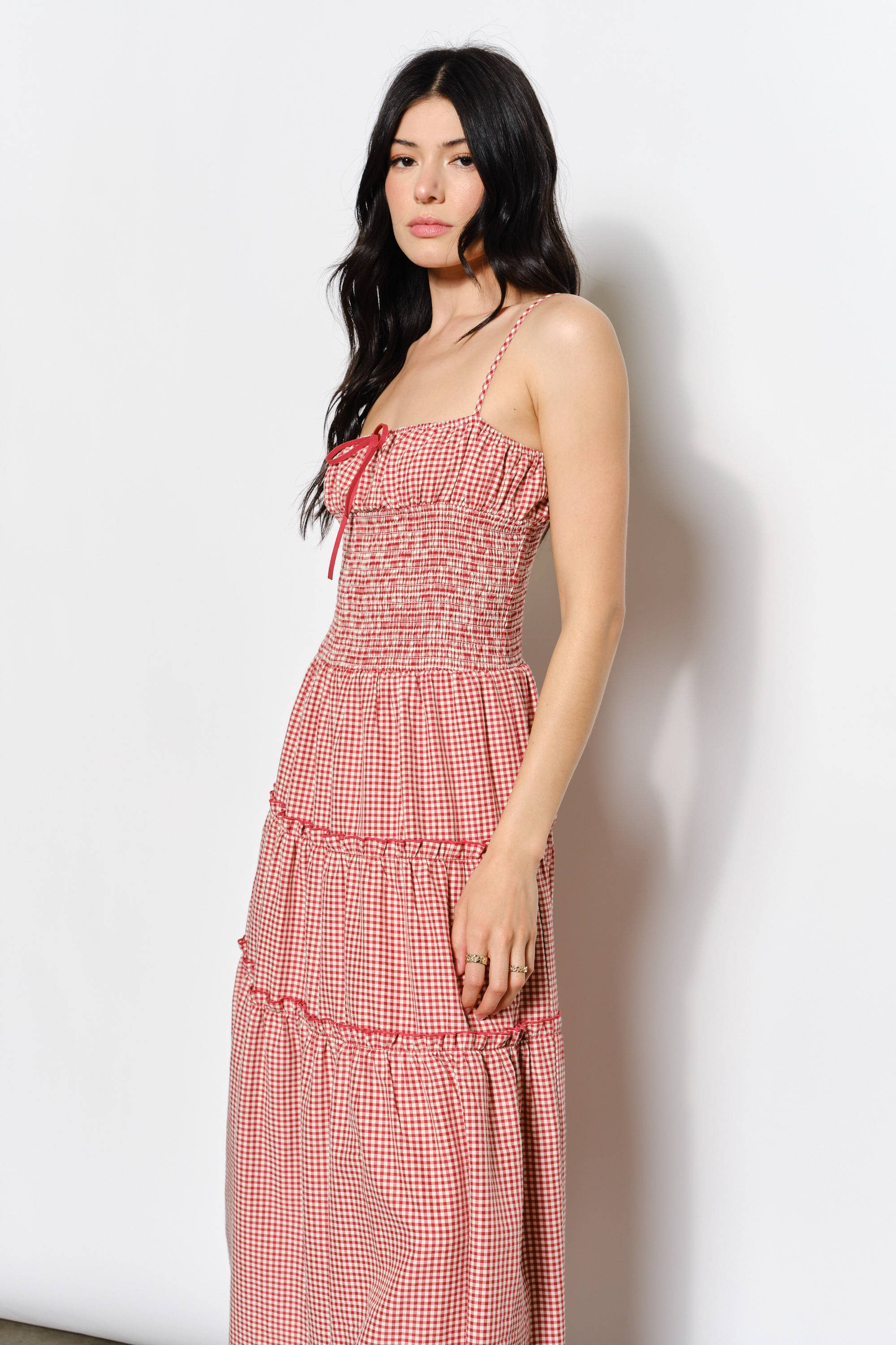 ABIGAIL SMOCKED WAIST MAXI DRESS