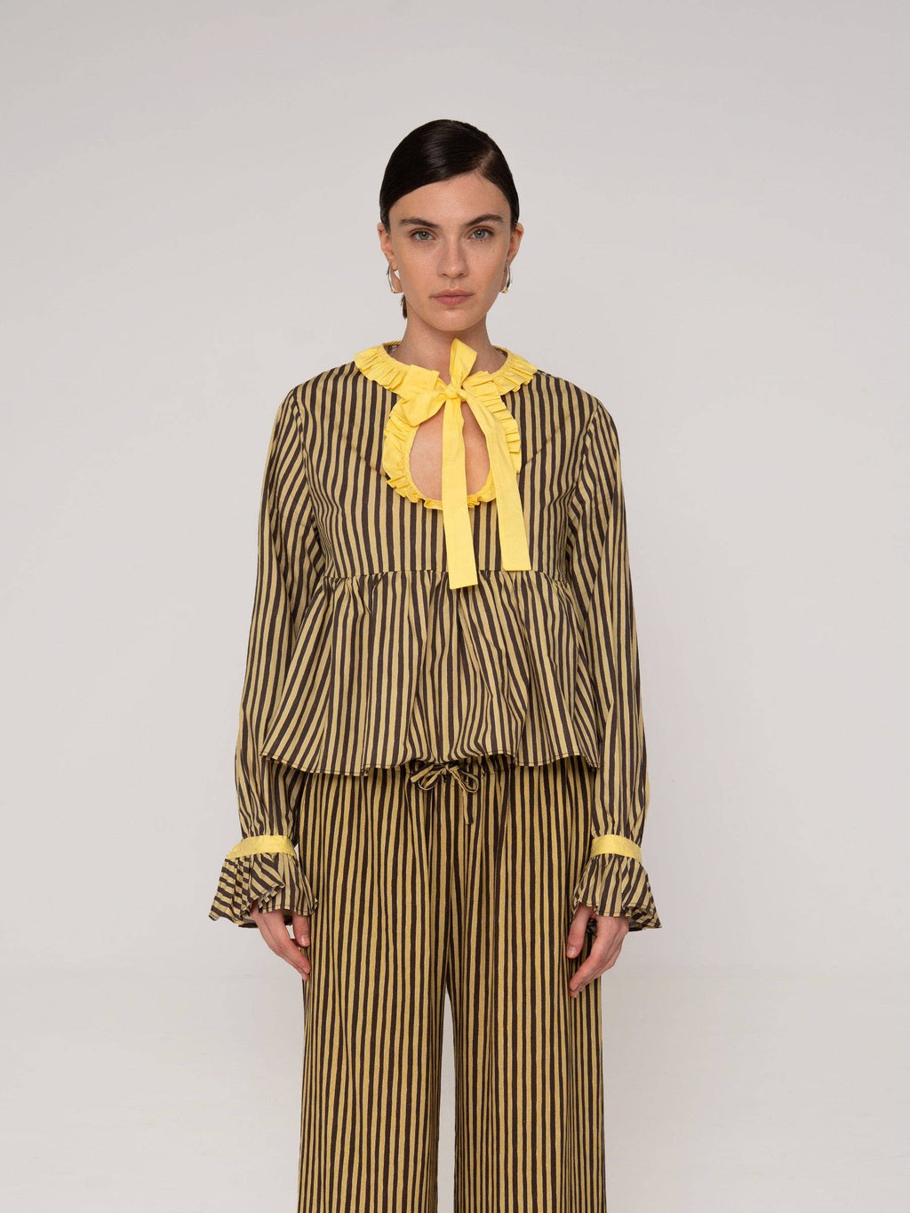 Striped Starlit Yellow Blouse
