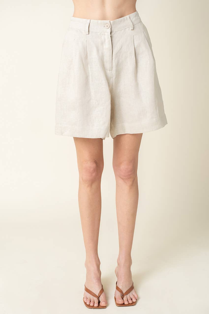 LAMI ESSENTIAL FLOW LINEN SHORTS