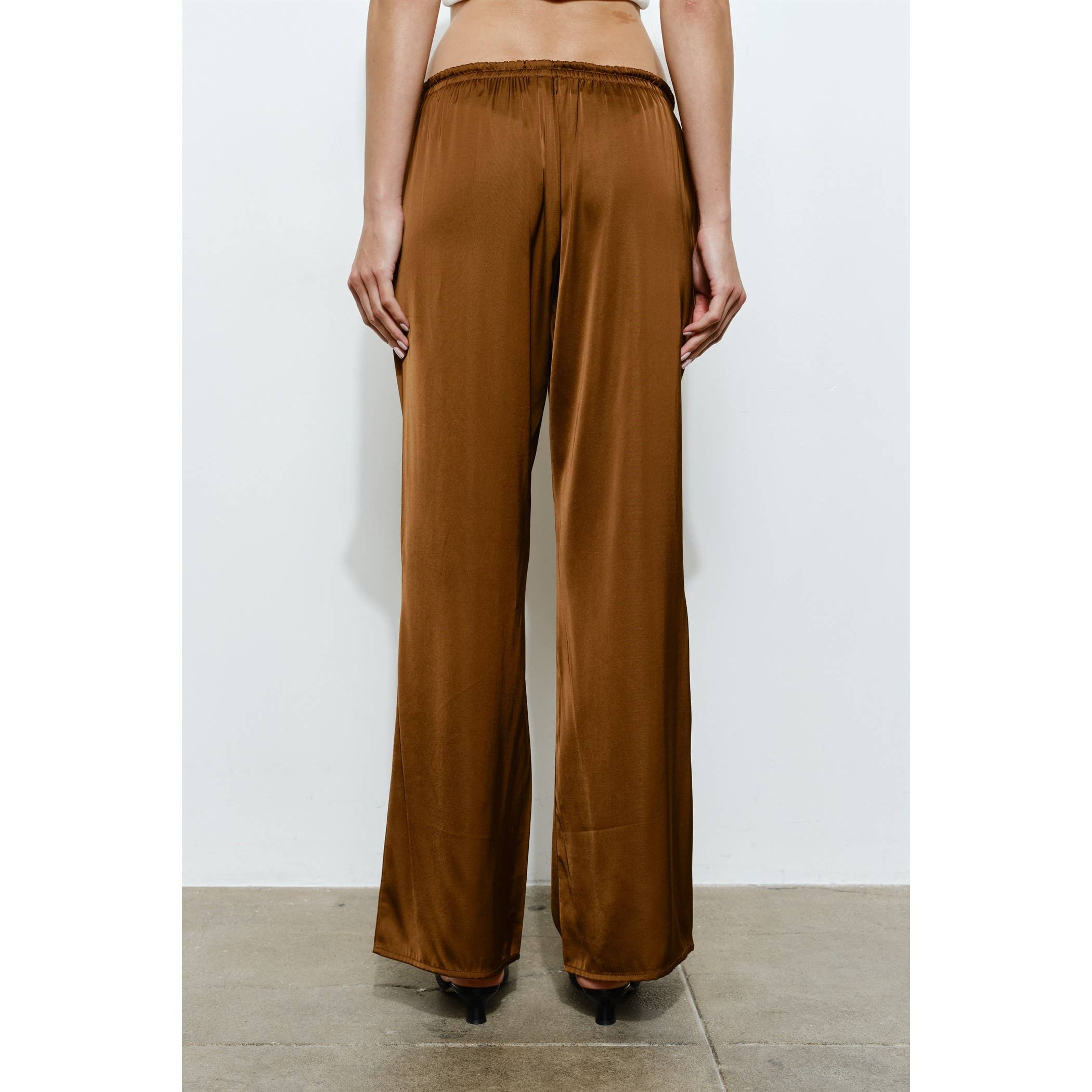 Cordelia Satin Drawstring Lounge Pants