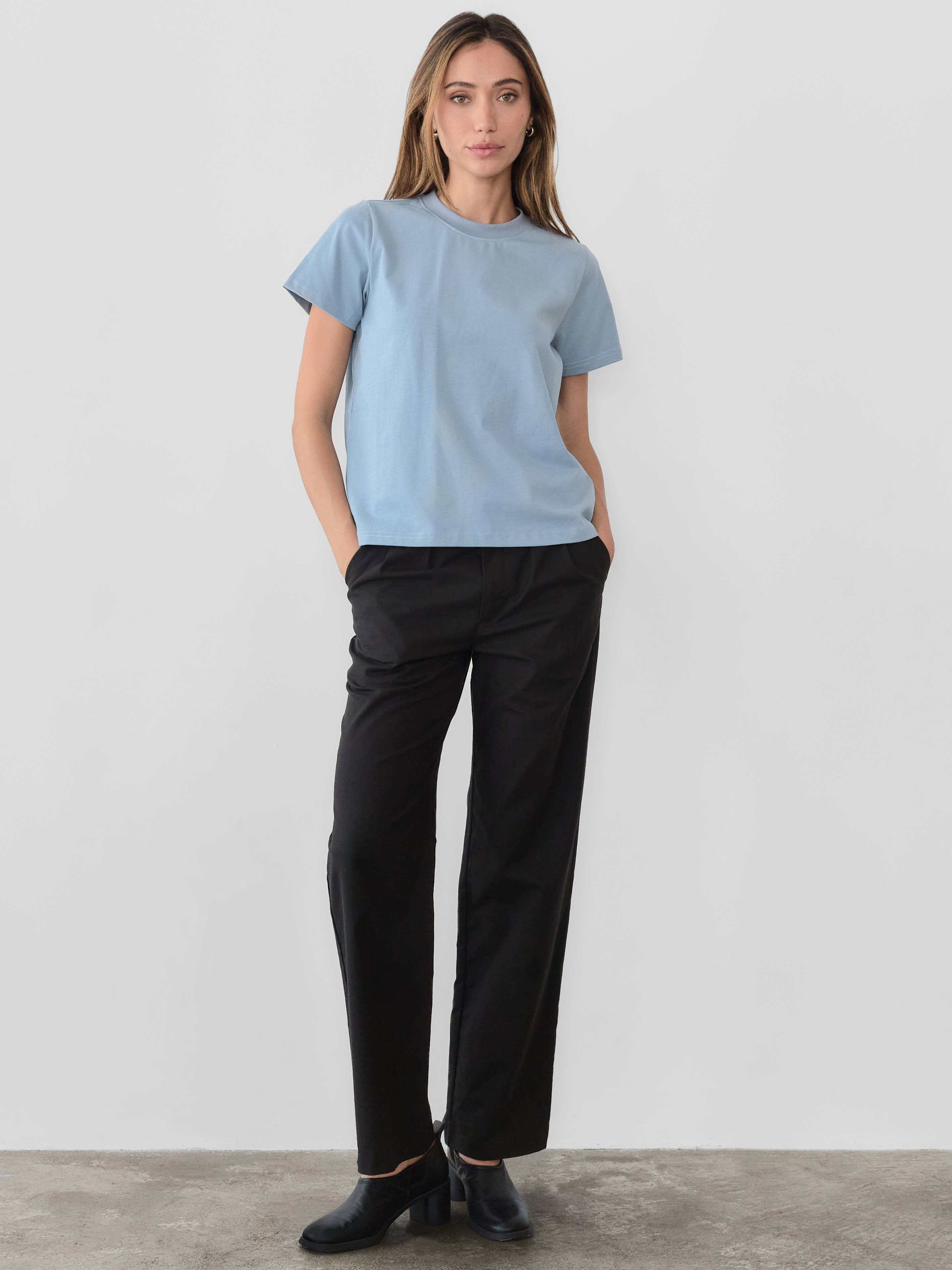 The Lanie Long Top | Casual Comfort Staple Tee