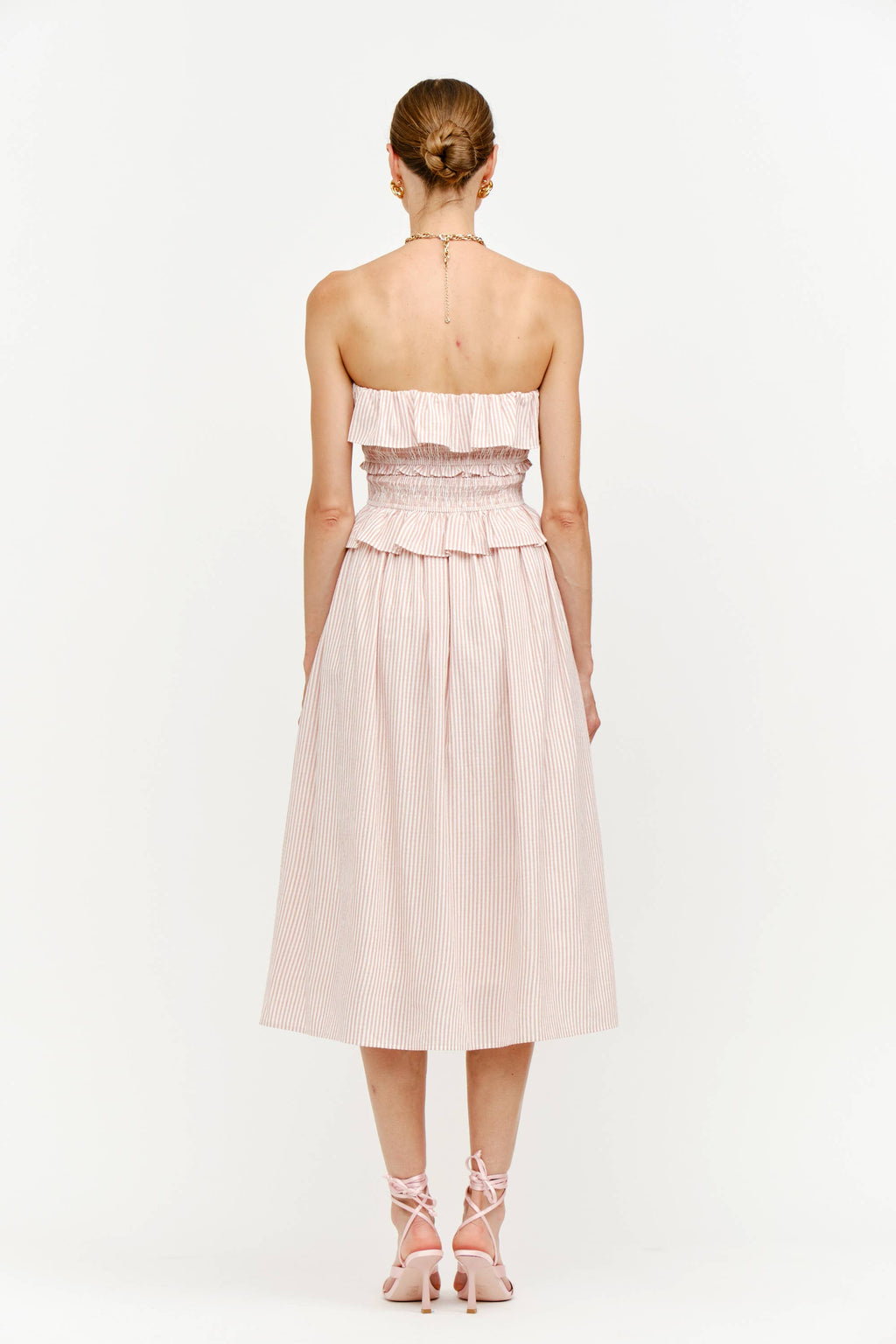 FLYNN BLUSH STRIPE DRESS