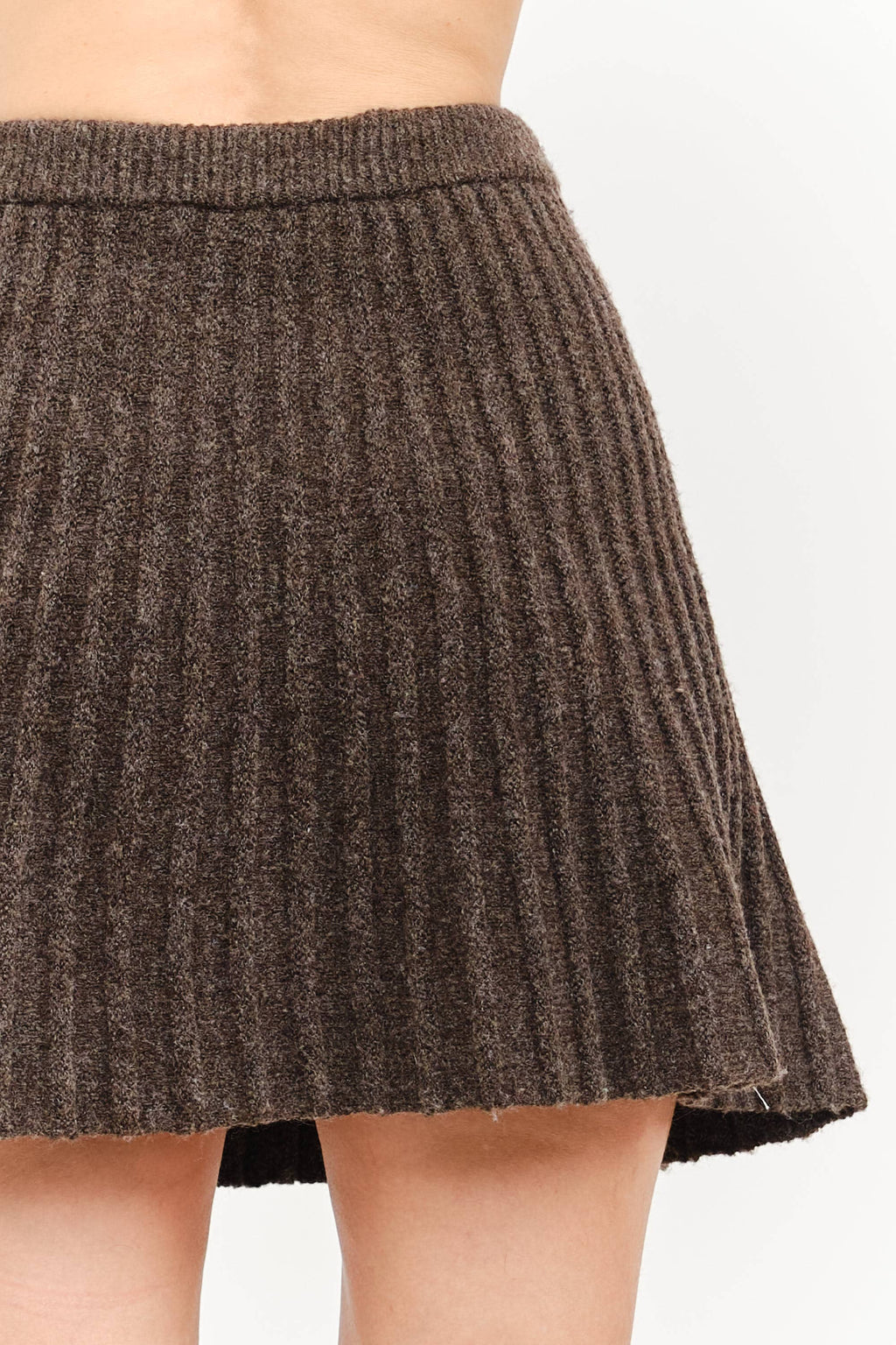 MAUDE MOCHA KNIT SKIRT