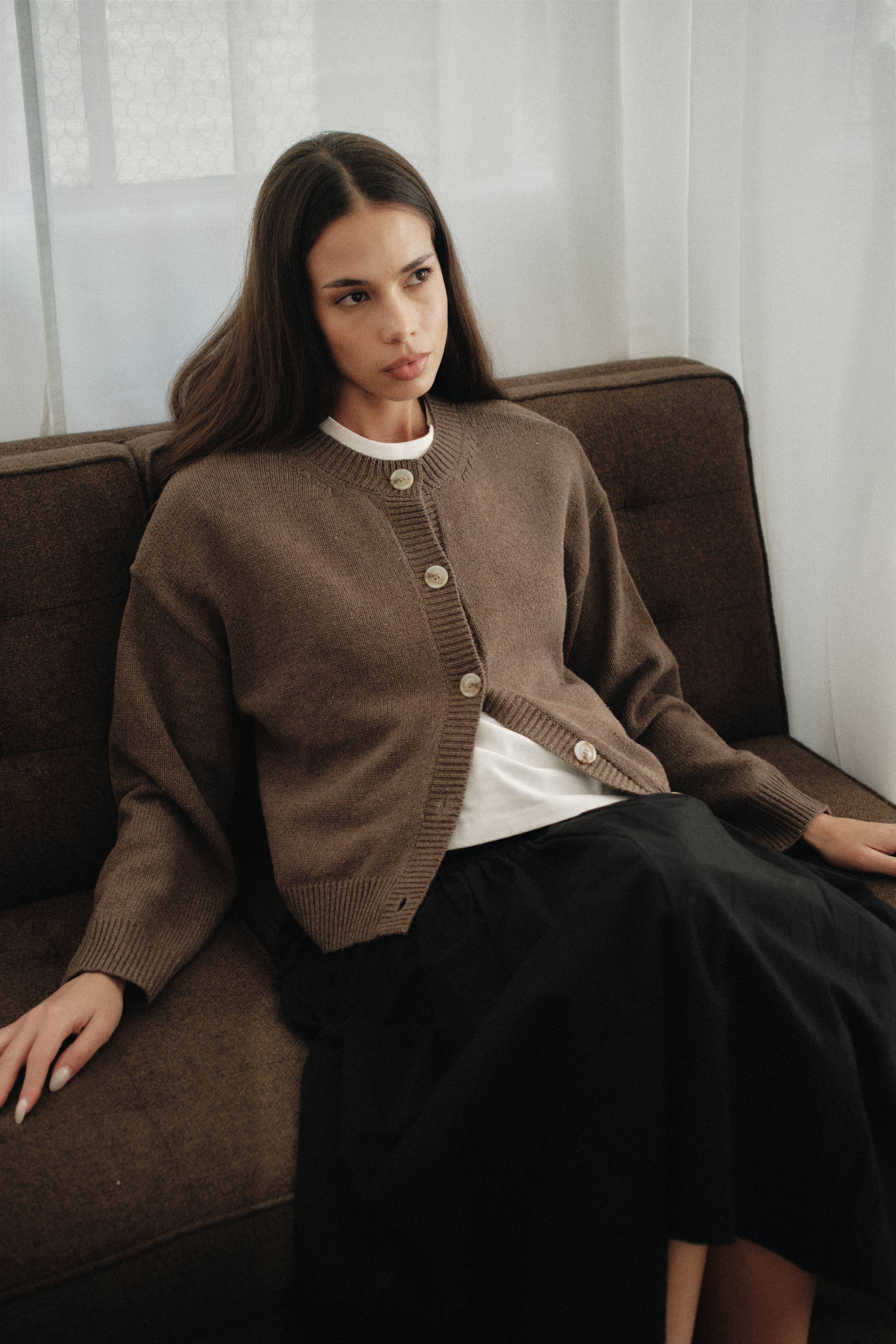 The Lucy Cardigan | Boxy Fit Button-Down Cardigan