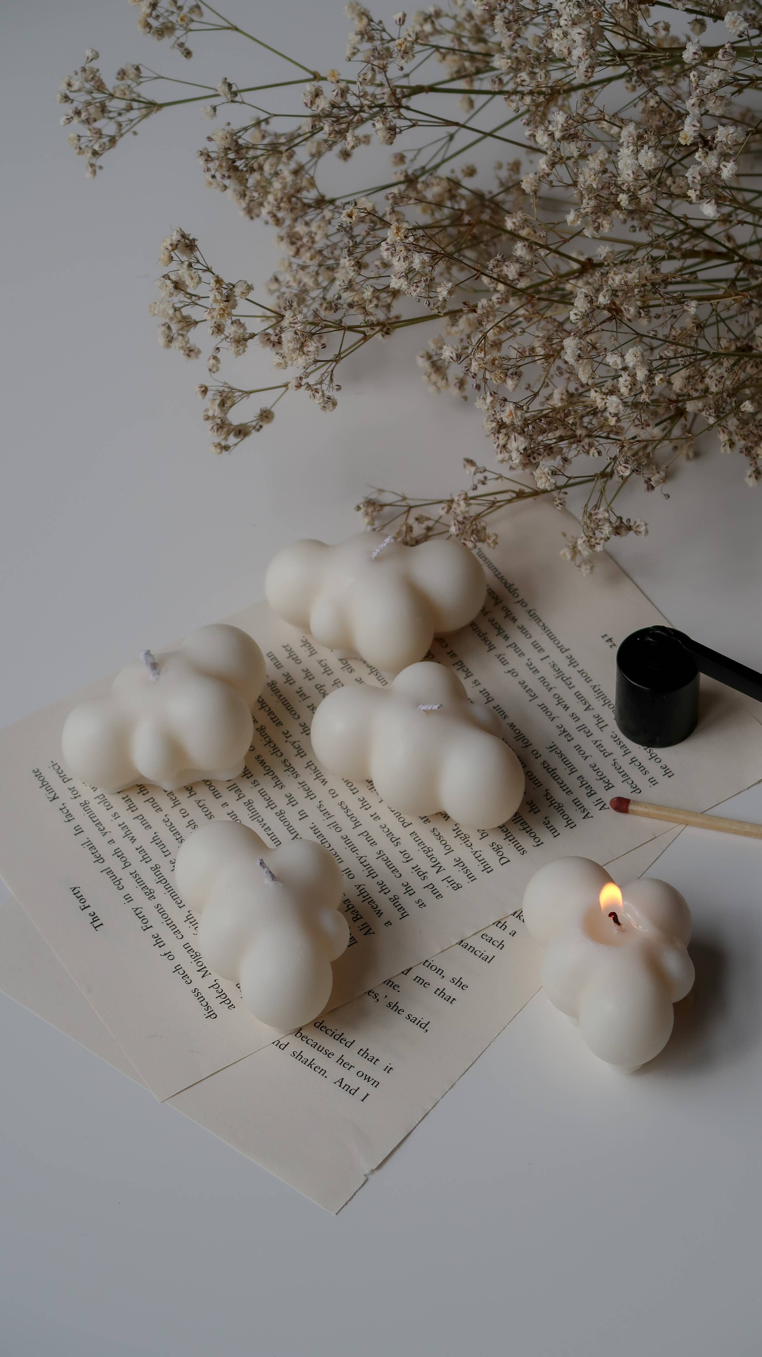 Mini cloud candle | Fluffy cloud candle | Party favours