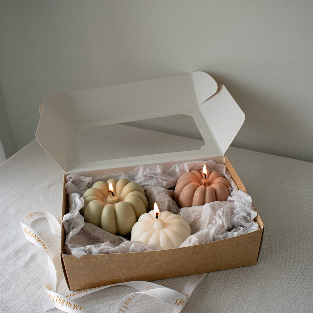 Pumpkin Fall Candle Set, Fall Home Decor