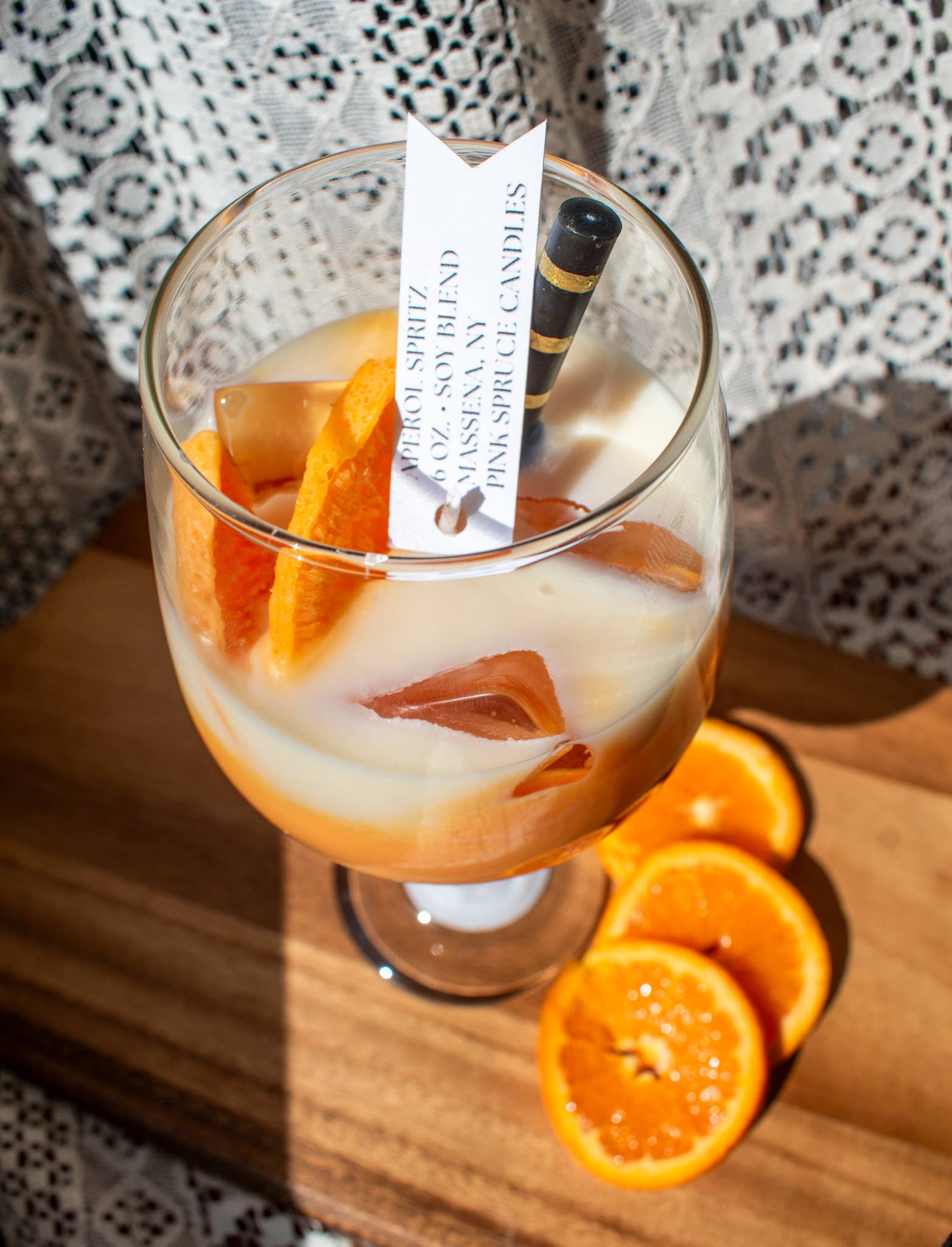 Aperol Spritz Soy Blend Candle - Hand Poured in Small Batch 