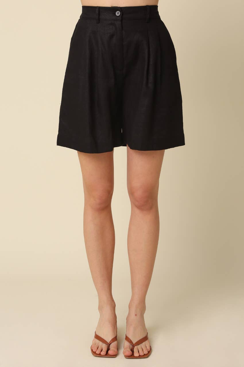 LAMI ESSENTIAL FLOW LINEN SHORTS