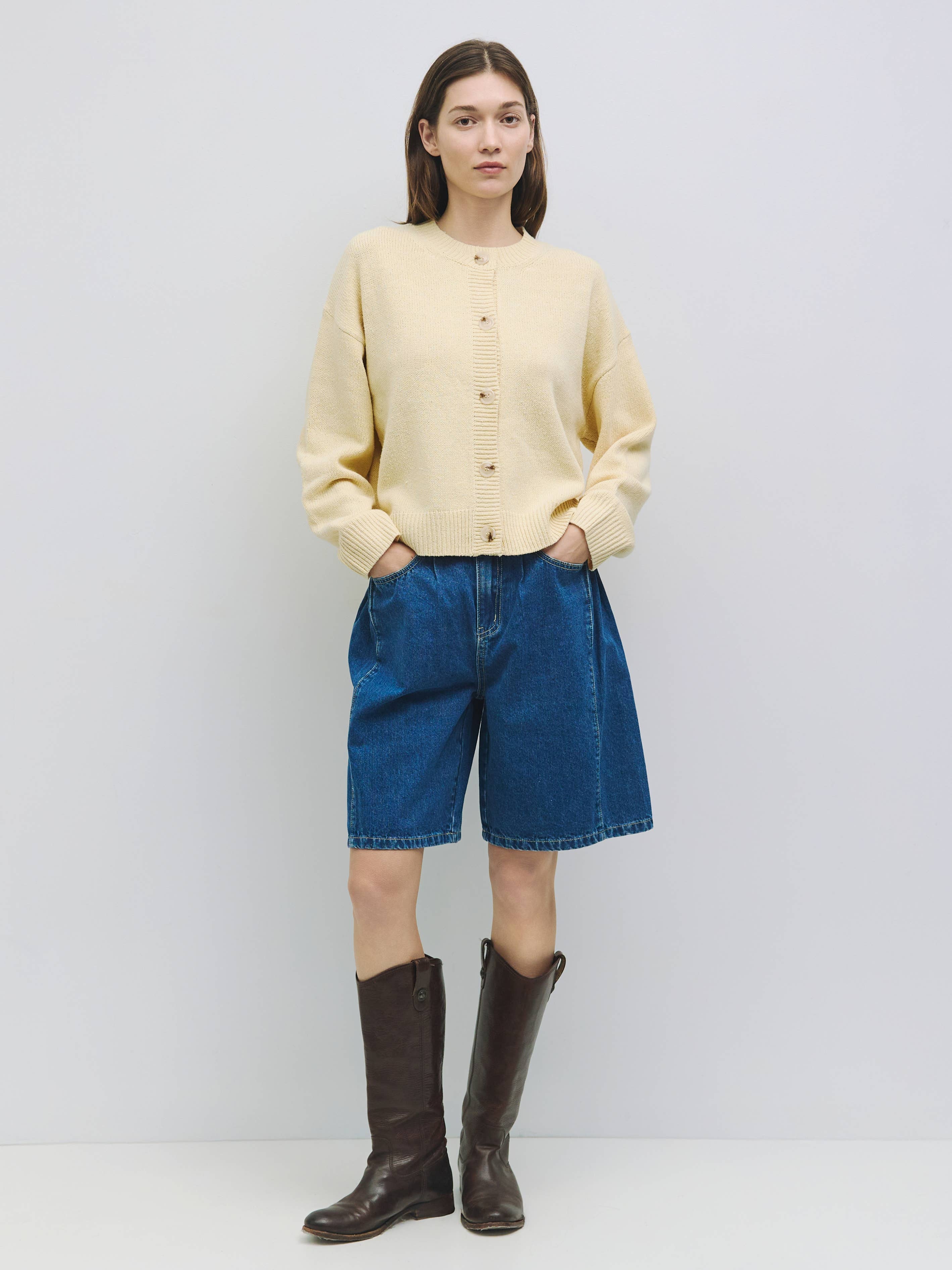 The Lucy Cardigan | Boxy Fit Button-Down Cardigan
